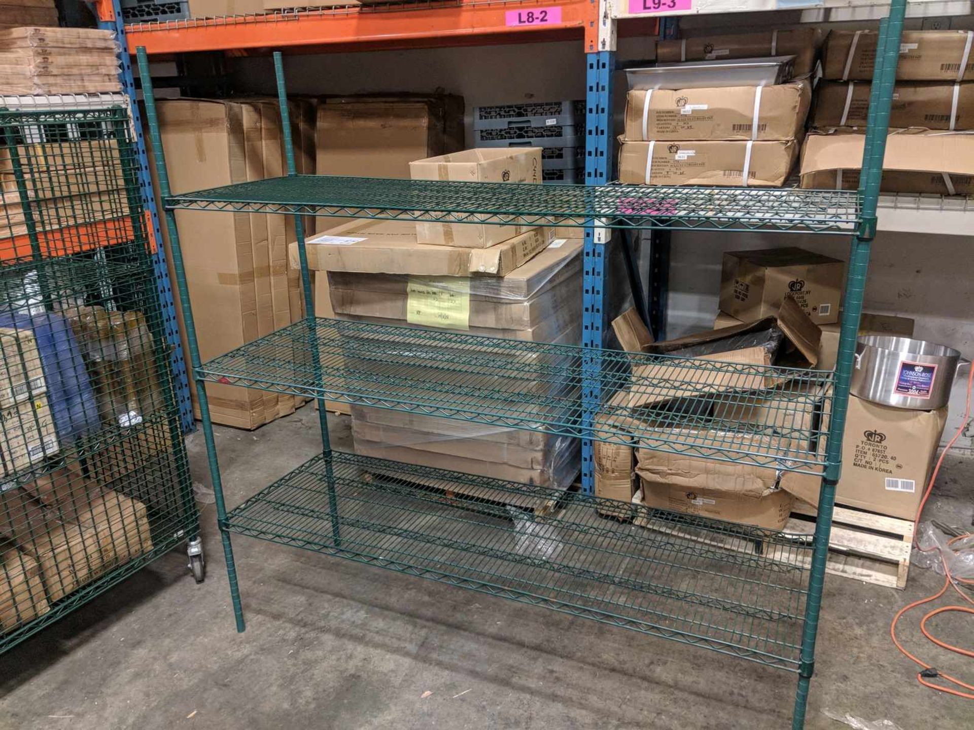 24" x 72" x 74" 3 Tier Epoxy Shelving Unit (4 Posts, 3 Shelves)