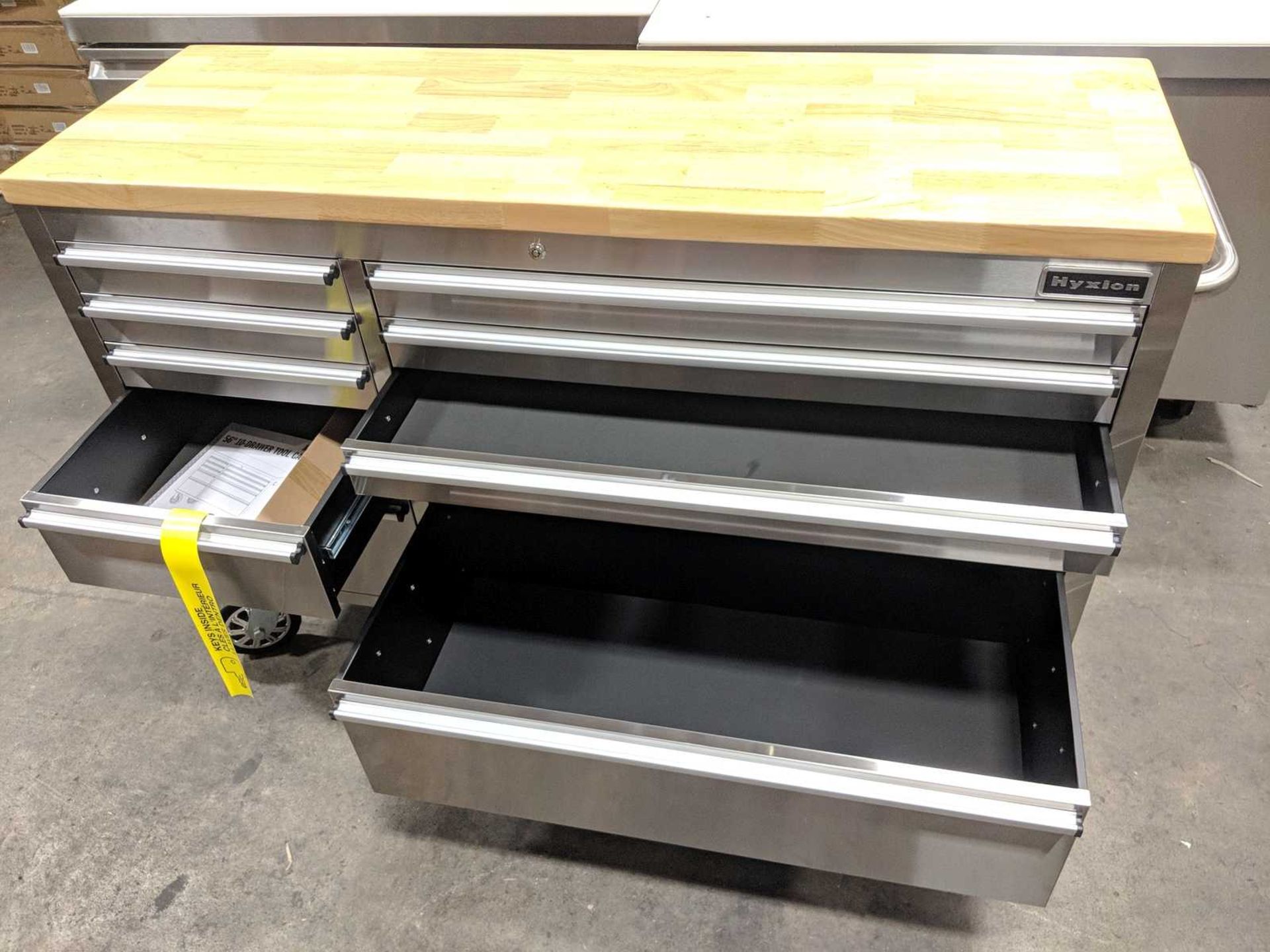 56" x 18" x 47" Ten Drawer Work Bench - Image 5 of 5