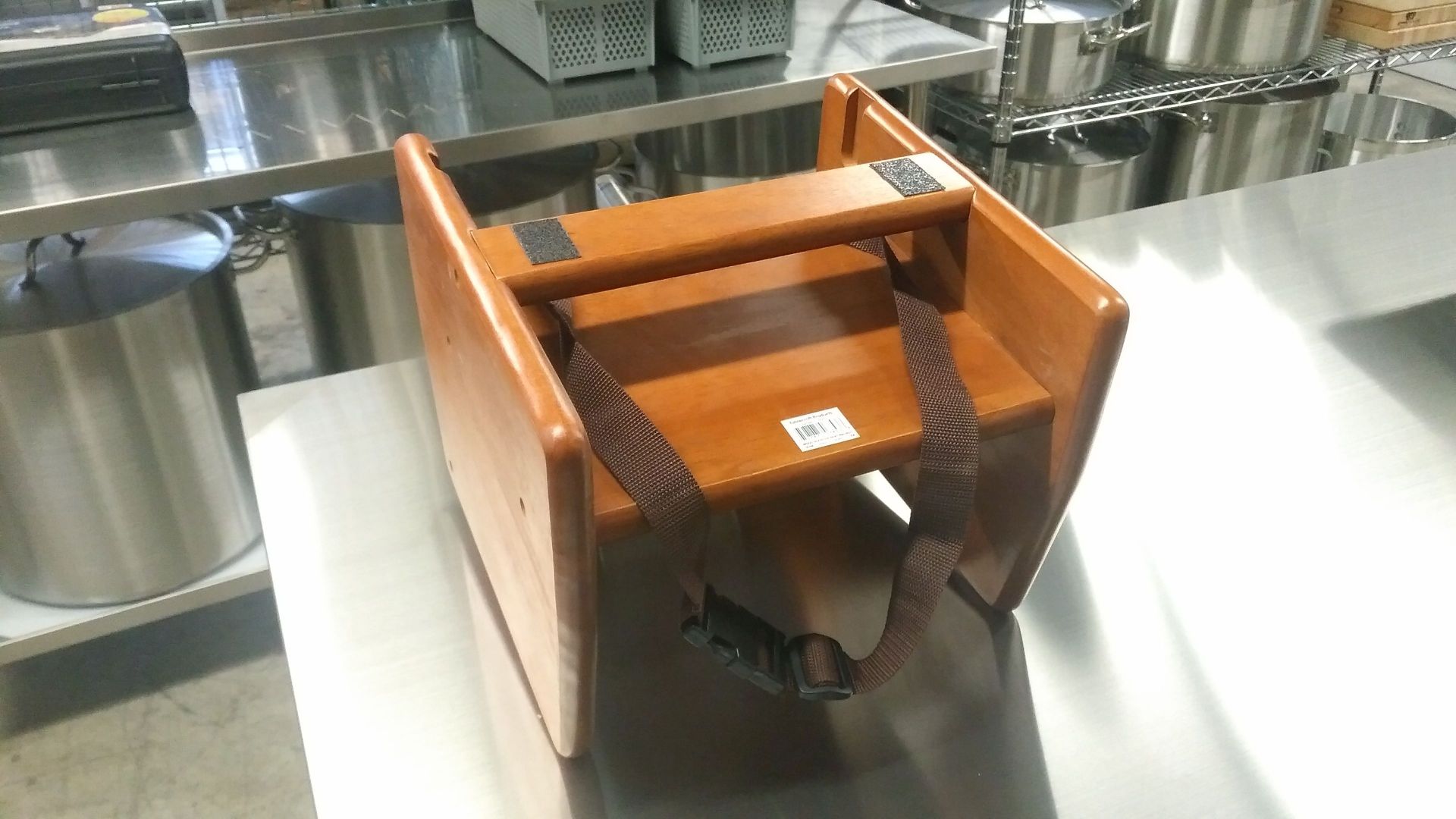 Wood Booster Seat, 11.75" x 12" x 10.75", Walnut Finish - Image 4 of 5