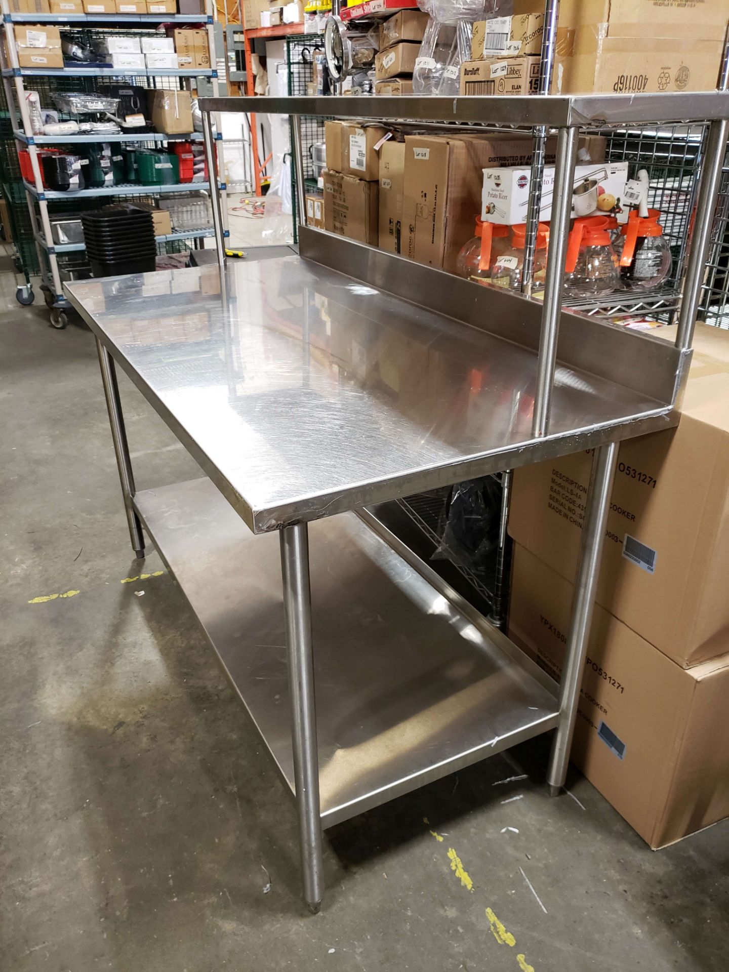 All Stainless 30" x 60" Work Table with Over Shelf