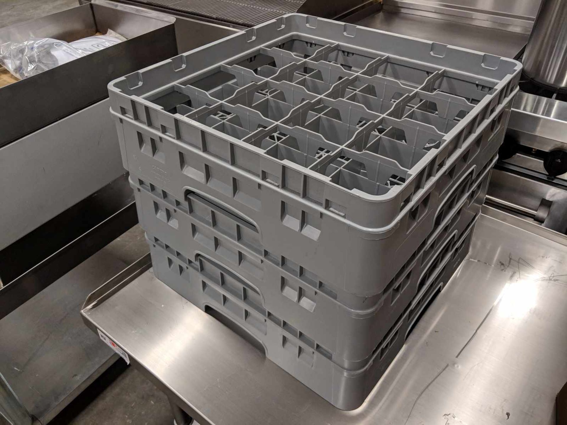 Cambro 16 Compartment Full Size Cup Racks, 16C414151 Camrack - Lot of 3