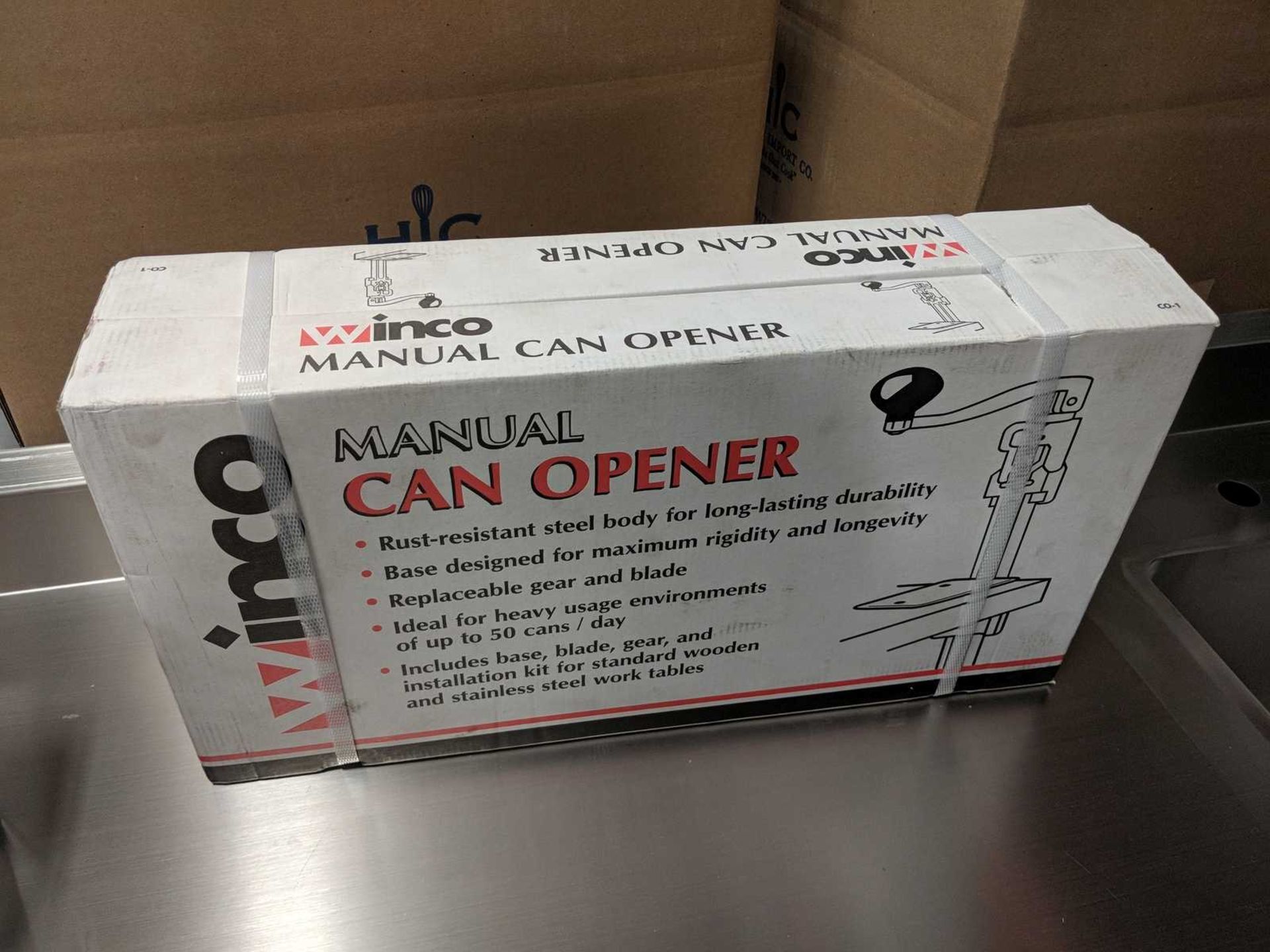 Standard Duty Manual Can Opener with Base, Winco CO-1