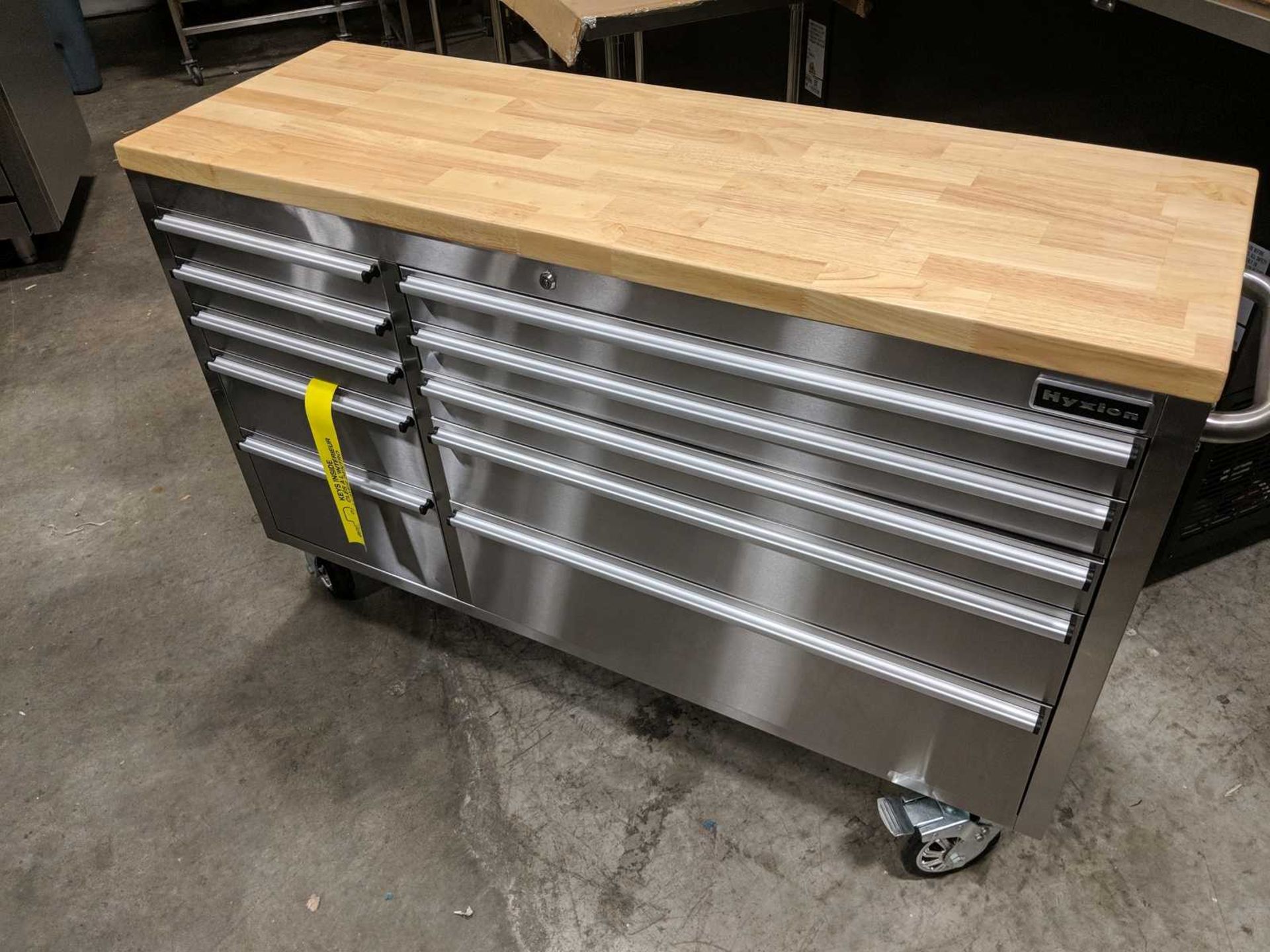 56" x 18" x 47" Ten Drawer Work Bench - Image 2 of 5