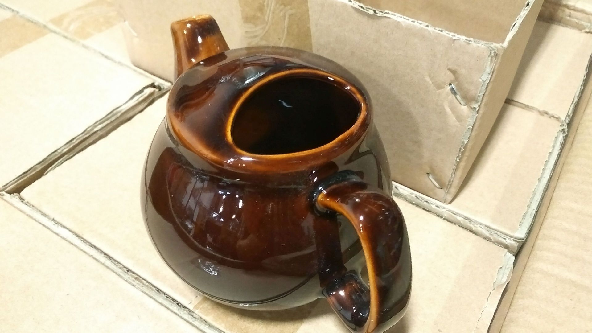 2 Cup Brown Teapots Johnson-Rose 4003 - Lot of 12 (6 boxes)