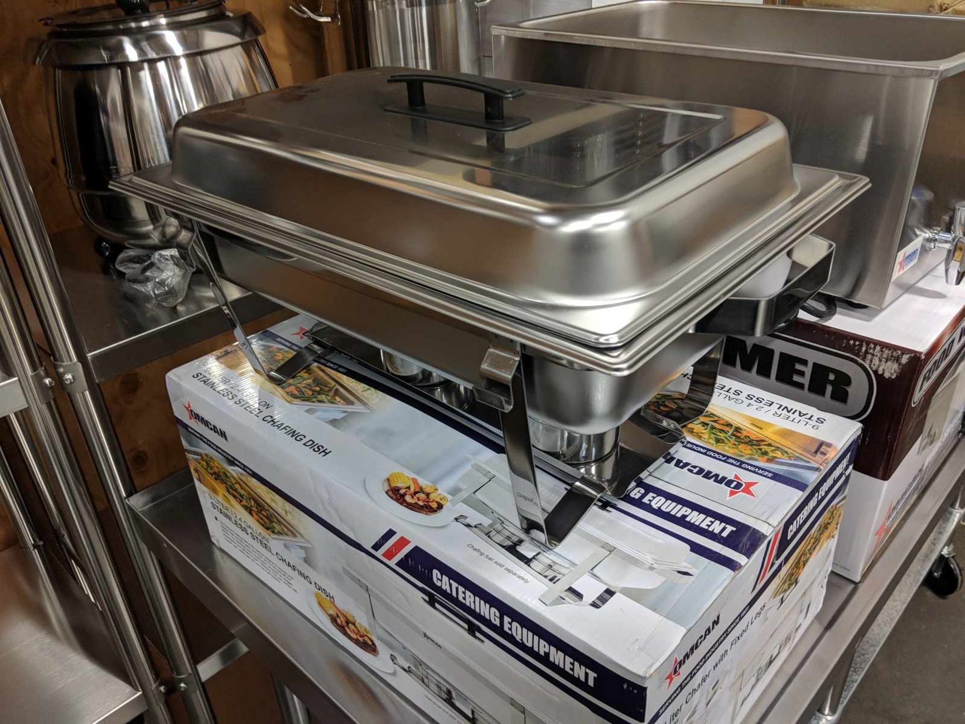 9L Stainless Chafing Dishes with Fixed Legs - Lot of 2 - Image 2 of 2