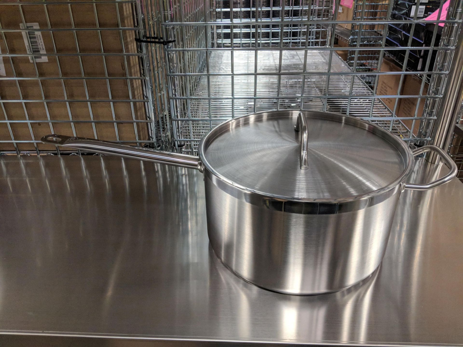 10qt Stainless Sauce Pan w/Helper Handle & Cover - Image 5 of 5
