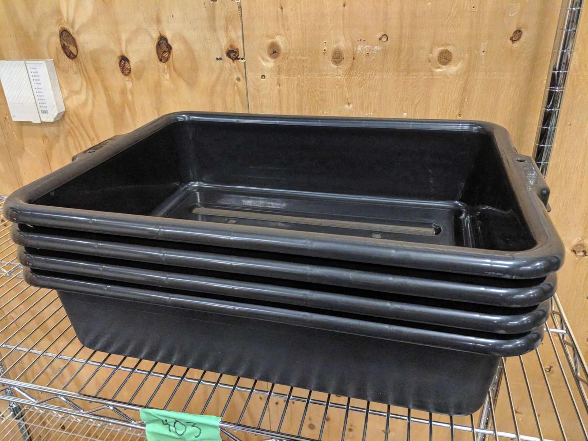 Black Tote Boxes - Lot of 4 - Image 2 of 2