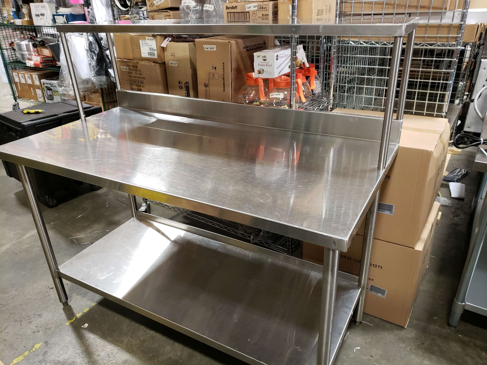 All Stainless 30" x 60" Work Table with Over Shelf - Image 3 of 3