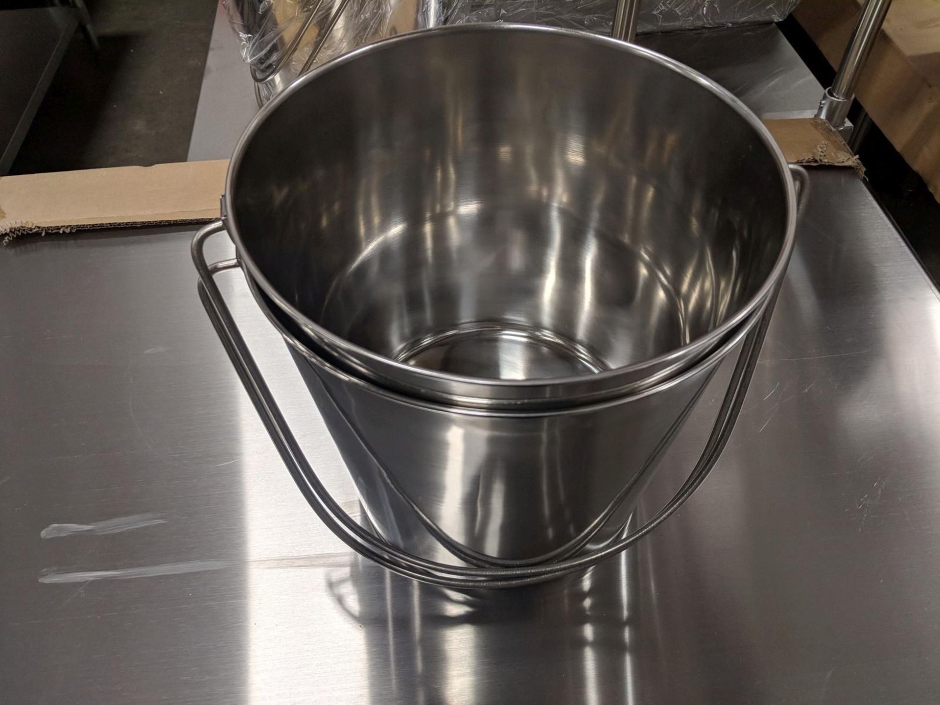 13qt Stainless Steel Utility Pails - Lot of 2 - Image 2 of 3