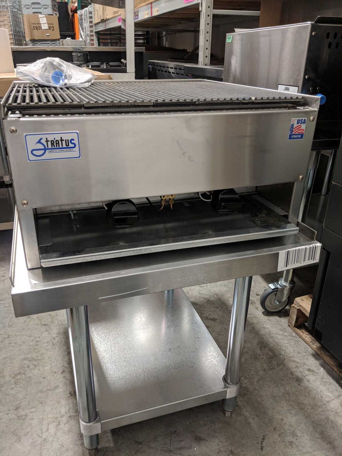 24" Natural Gas Lava Rock Charbroiler with Equipment Stand - Image 2 of 7