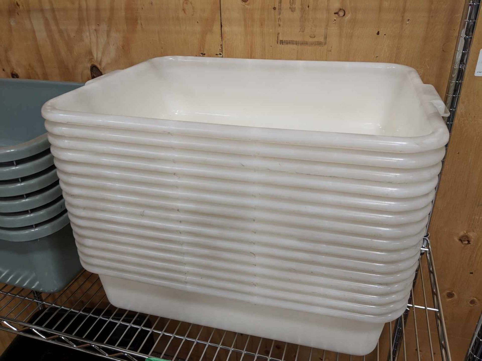 White Tote Boxes - Lot of 15 - Image 2 of 2