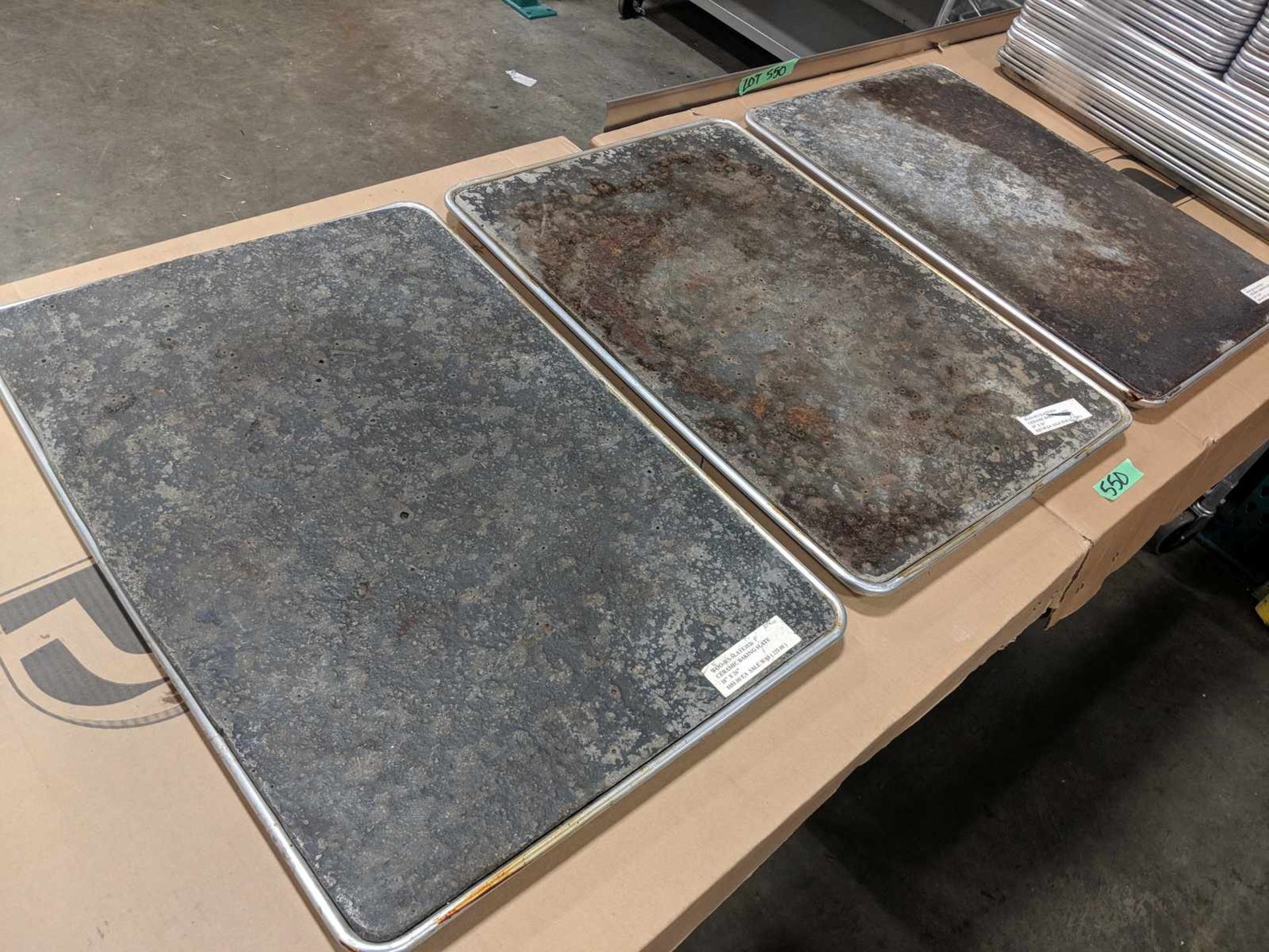 18" x 26" Ceramic Baking Sheets - Lot of 3 (Note: Extremely Heavy)