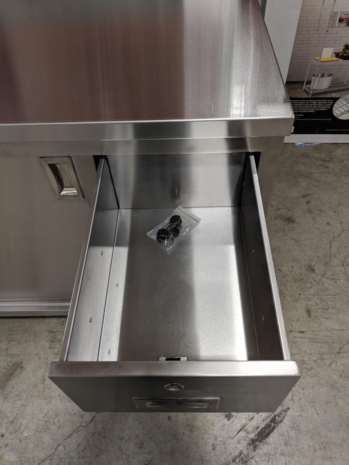 30" x 60" Stainless Work Table with Cabinet and Drawers - Image 4 of 6