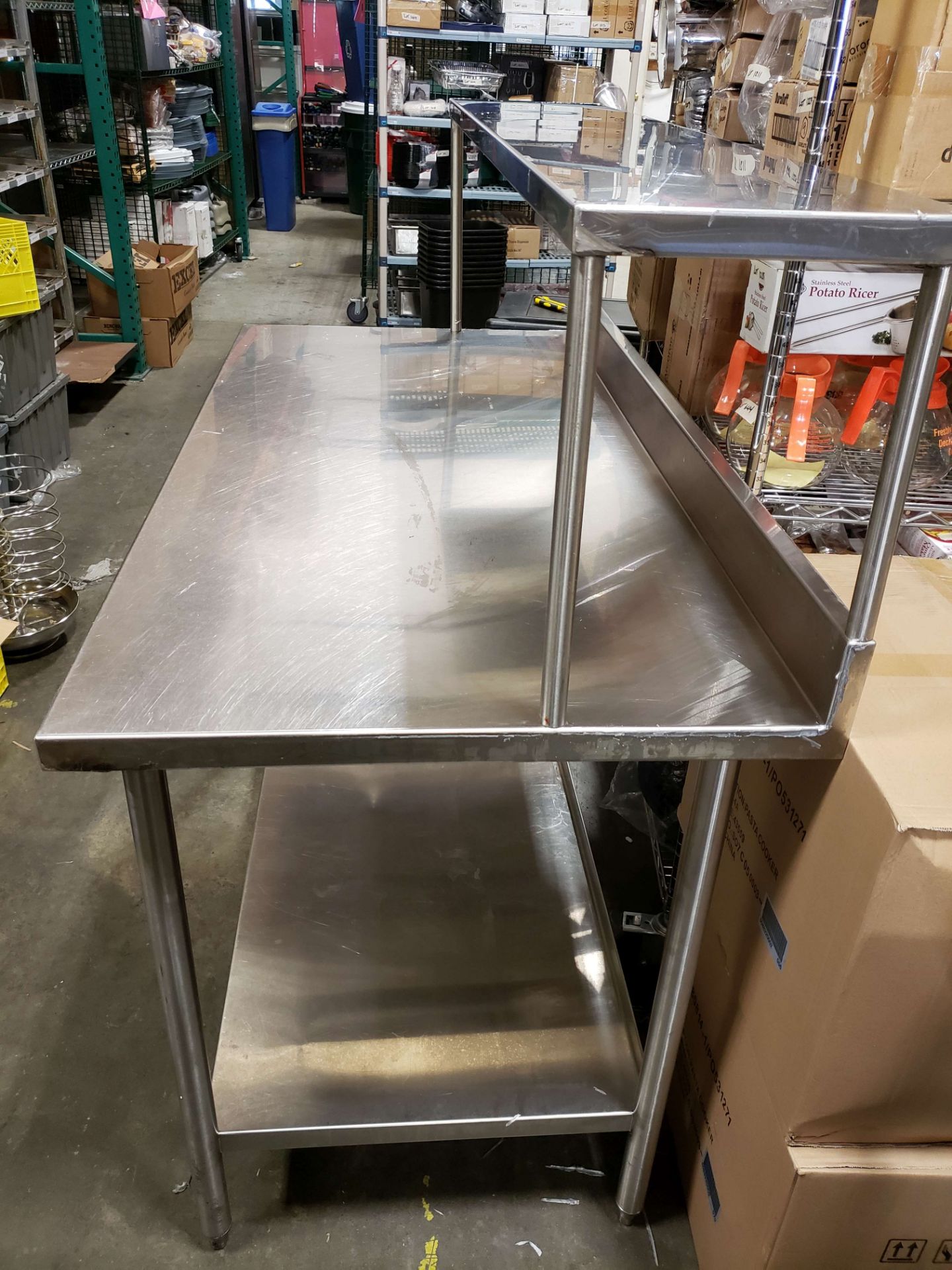 All Stainless 30" x 60" Work Table with Over Shelf - Image 2 of 3