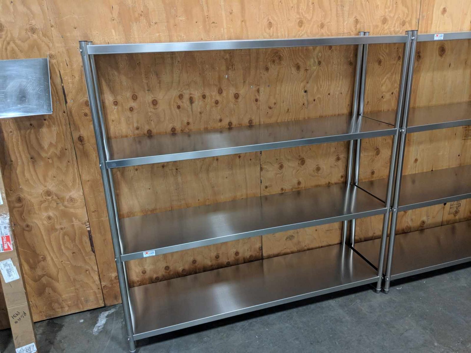 71" x 20" x 71.5" Four Tier Stainless Steel Shelving