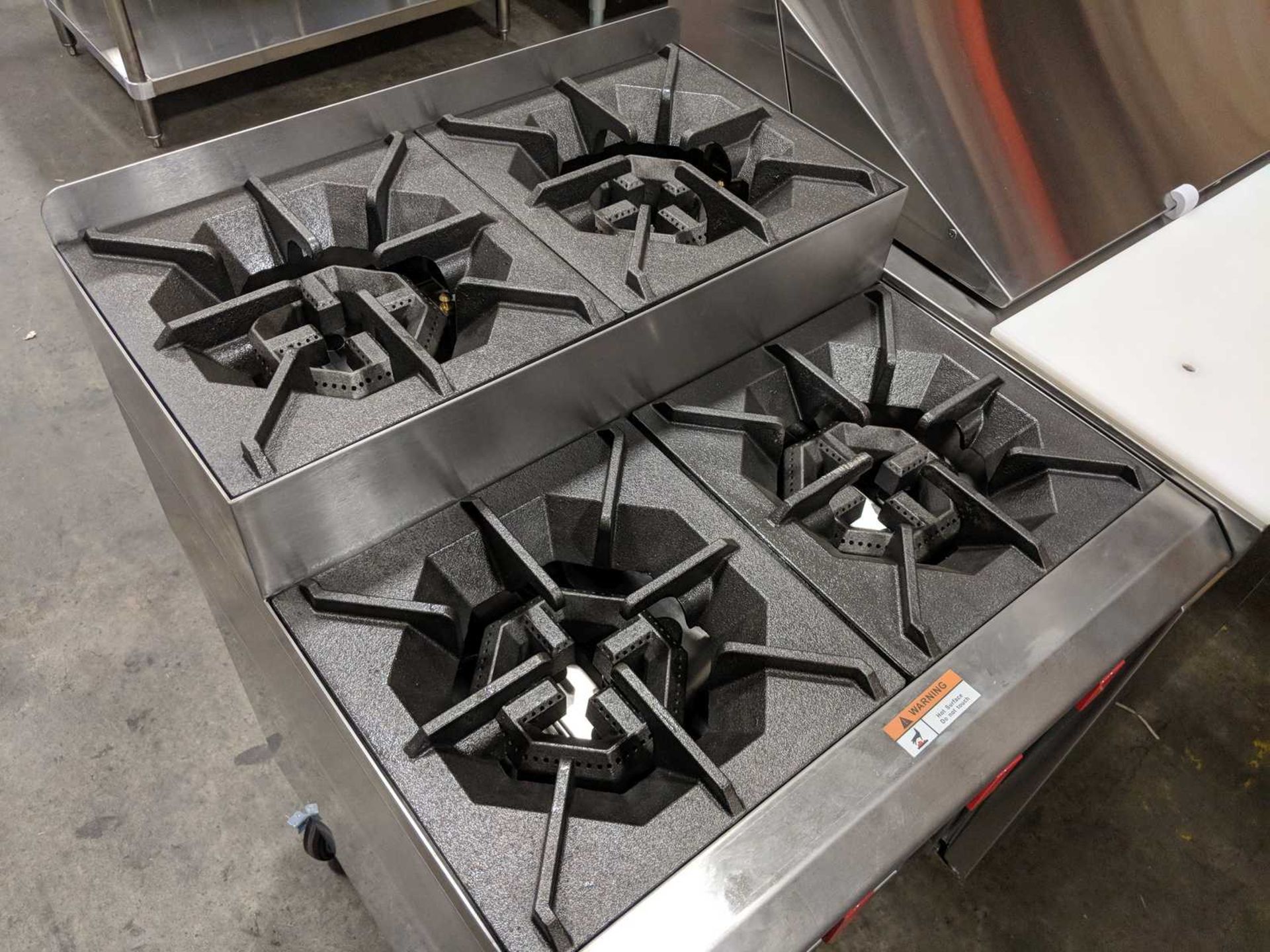 24" Four Burner Step Up Hot Plate with Cabinet Base - Image 2 of 7