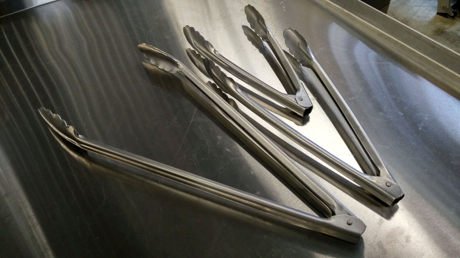 9", 12", 16" Heavy Duty Stainless Tong Set - Lot of 3 - Image 2 of 3