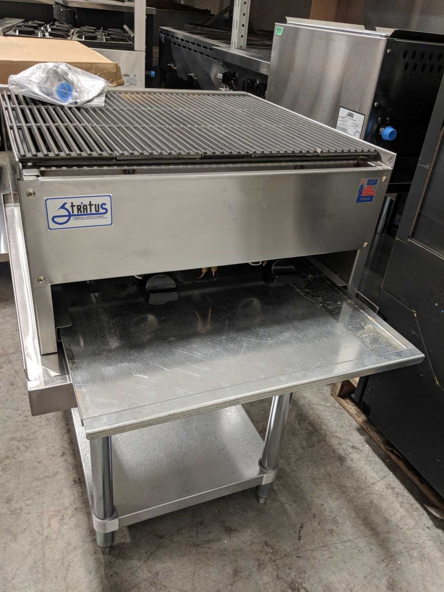 24" Natural Gas Lava Rock Charbroiler with Equipment Stand - Image 3 of 7