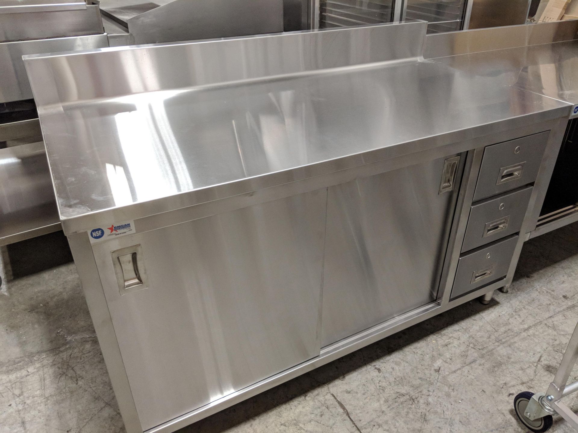 30" x 60" Stainless Work Table with Cabinet and Drawers - Image 3 of 6