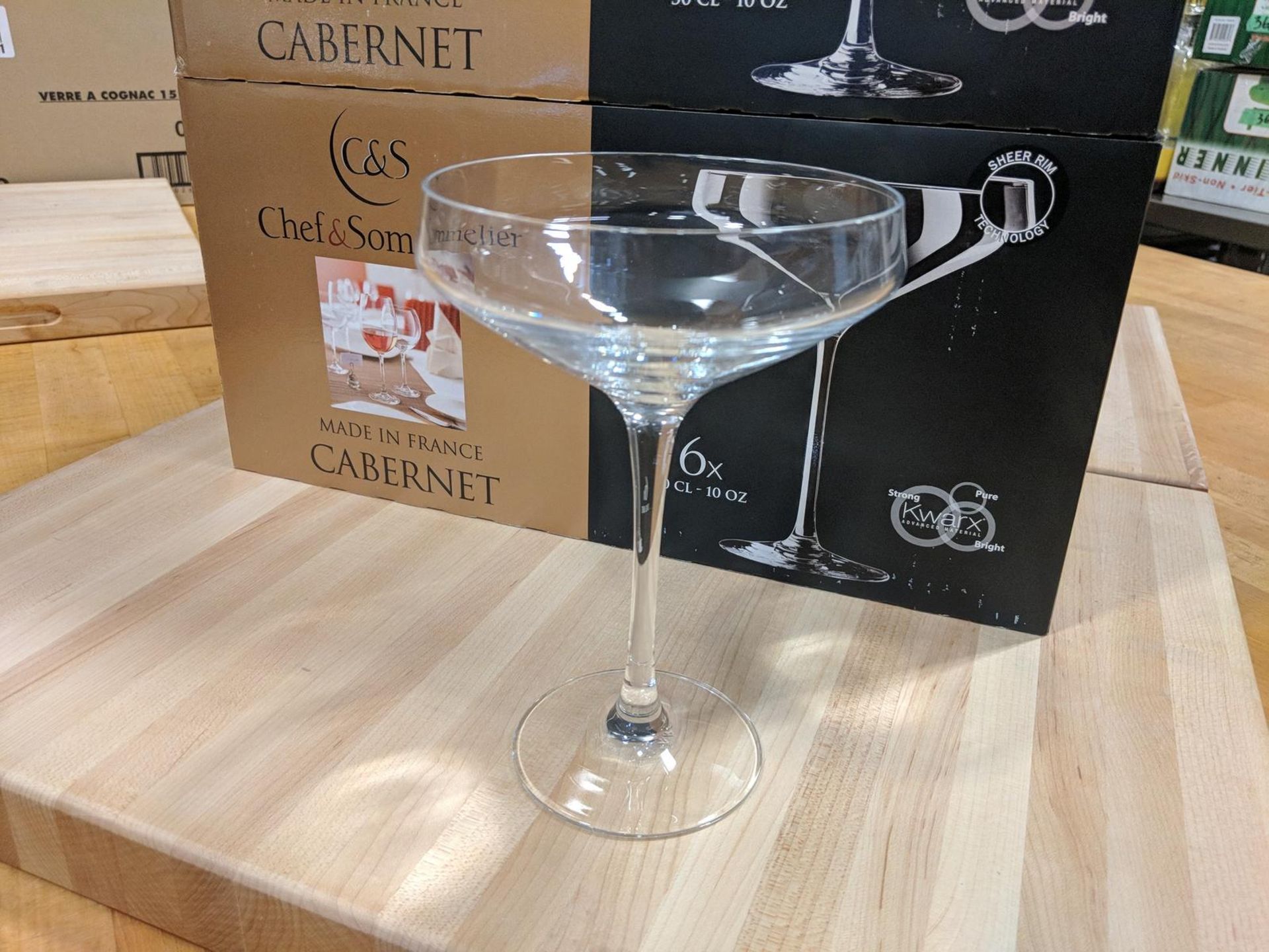 10oz/300ml Cabernet Champagne Coupe Glasses - Lot of 24 (1 Case/4 Boxes) C&S D6140 (N6815)