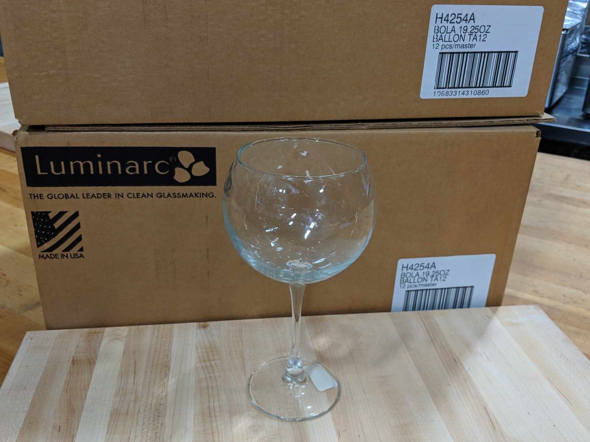 19.25oz/570ml Ballon Glasses - Lot of 24 (2 Cases), Luminarc H4254