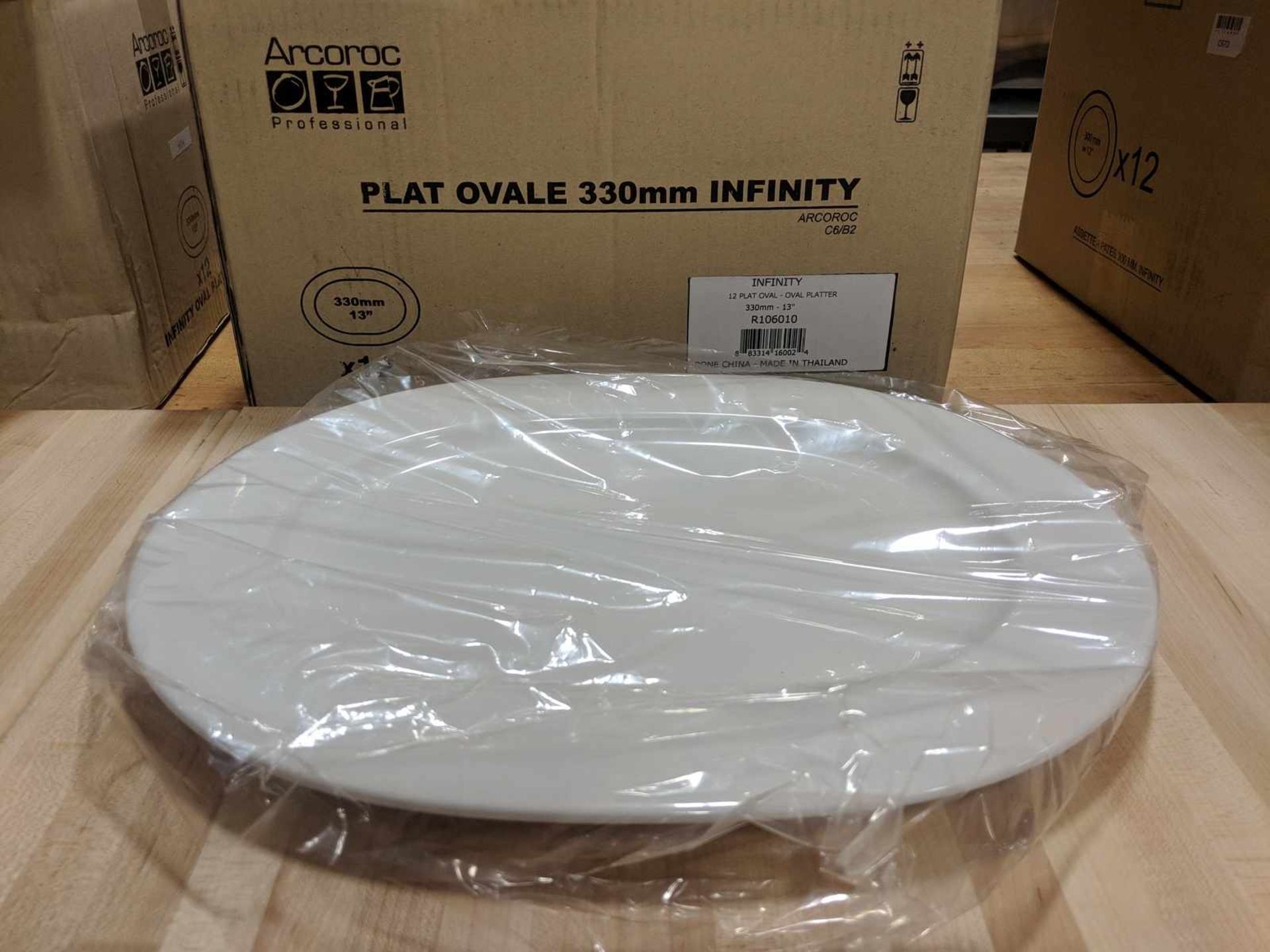 13" Infinity Oval Platters - Lot of 12 (1 Case), Arcoroc R1060 - Image 2 of 2
