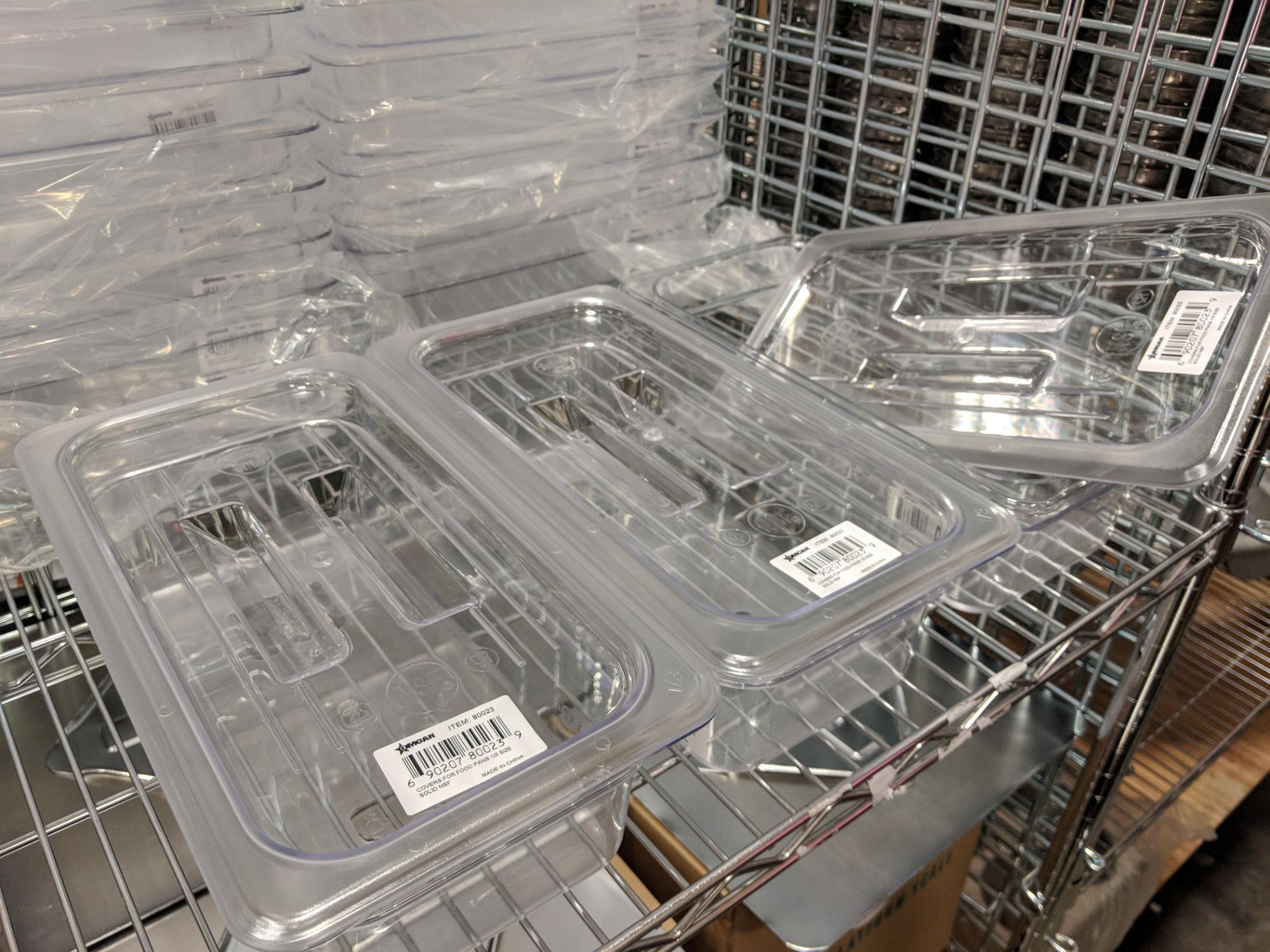 1/3 Size, 4" Deep Polycarbonate Inserts with Lids - Lot of 3 (6 Pcs) - Image 2 of 2