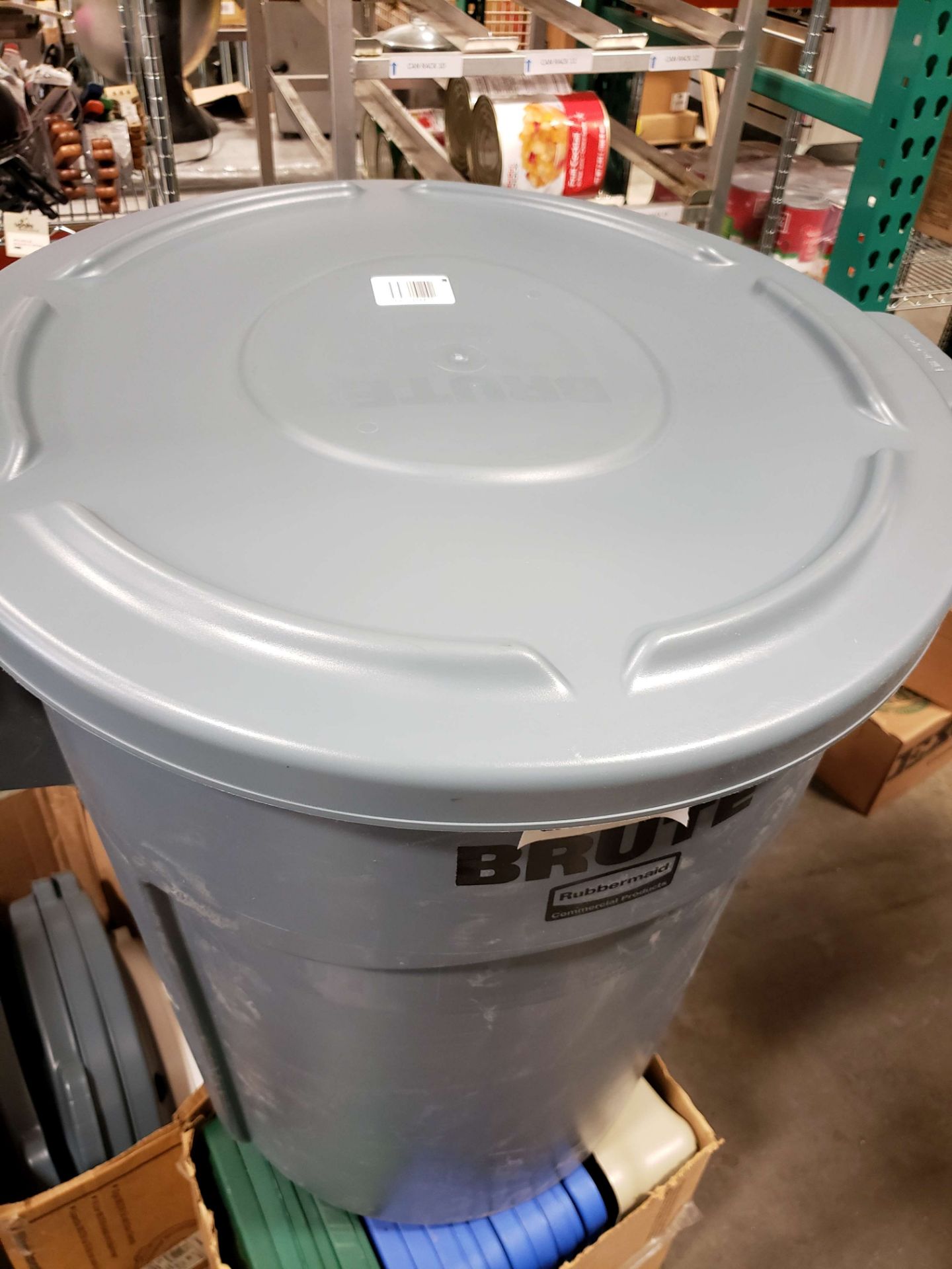 Rubbermaid 44 Gallon Grey Container with Lid - Image 2 of 2