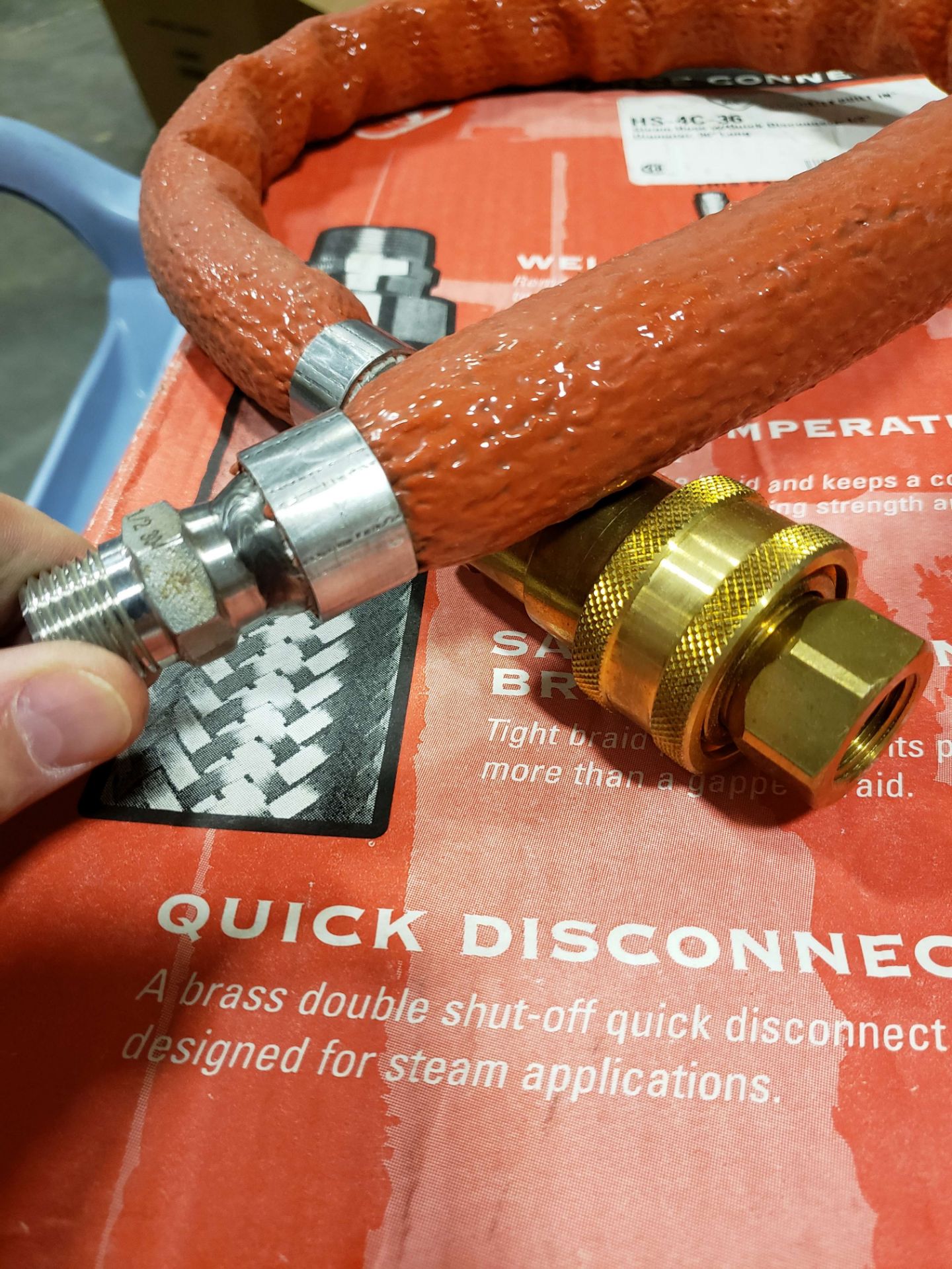 T&S 36" Steam Hose with Quick Disconnect, 1/2" - Model HS-4C-36 - Image 3 of 3