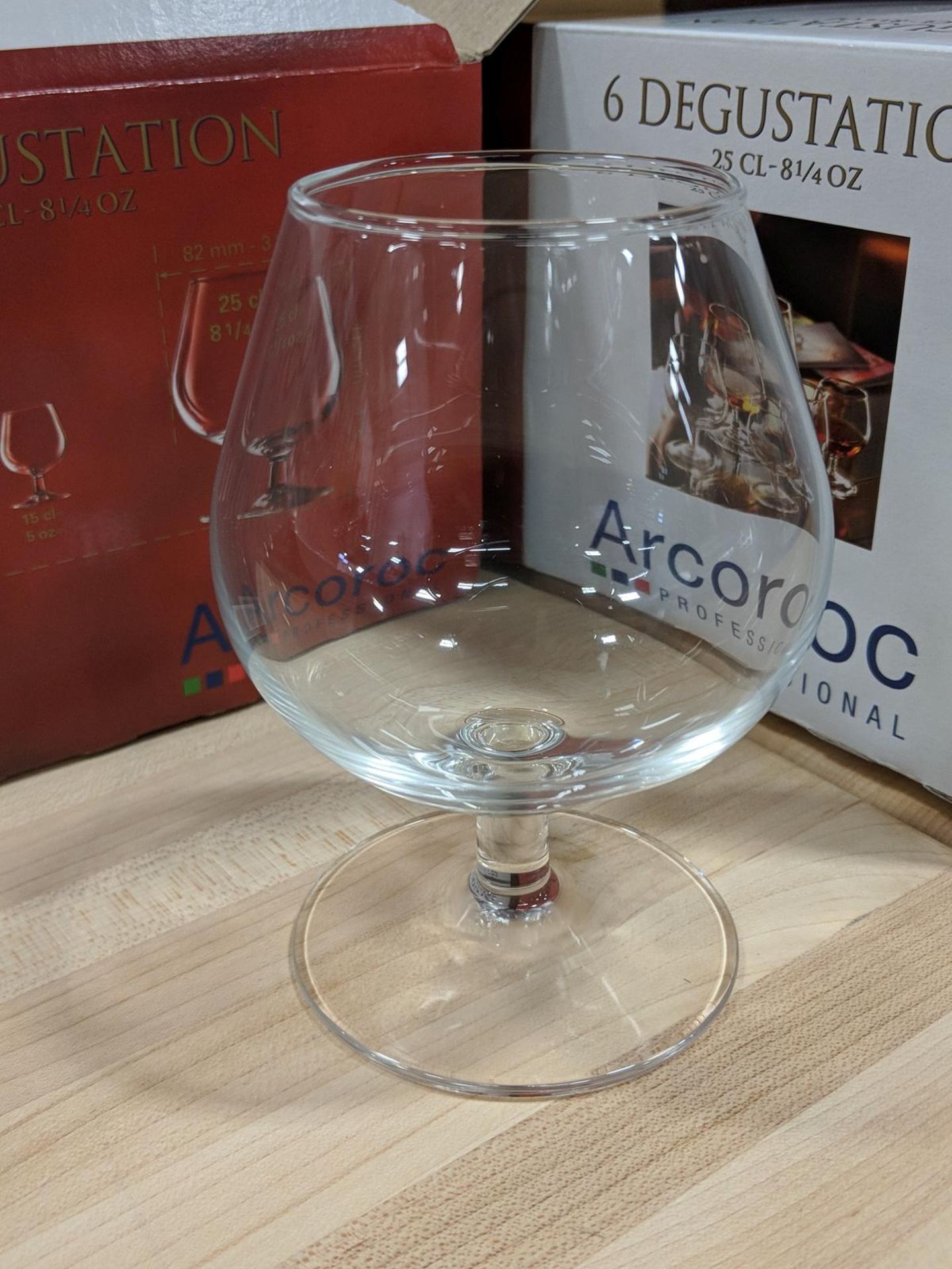 8.5oz/250ml Degustation Brandy/Cognac Glasses - Lot of 24 (1 Case/4 Boxes), Arcoroc 62661