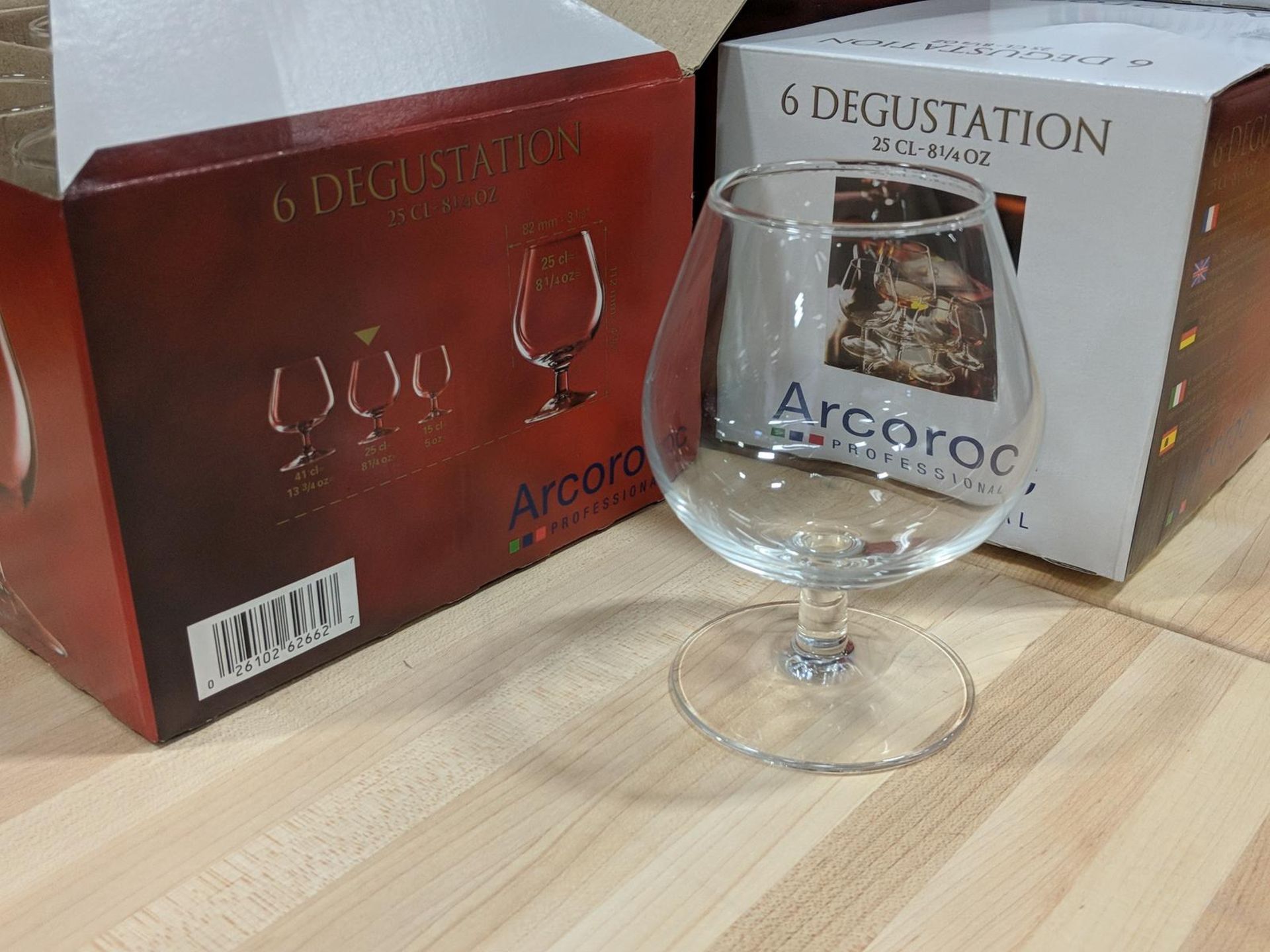 8.5oz/250ml Degustation Brandy/Cognac Glasses - Lot of 24 (1 Case/4 Boxes), Arcoroc 62661 - Image 2 of 4