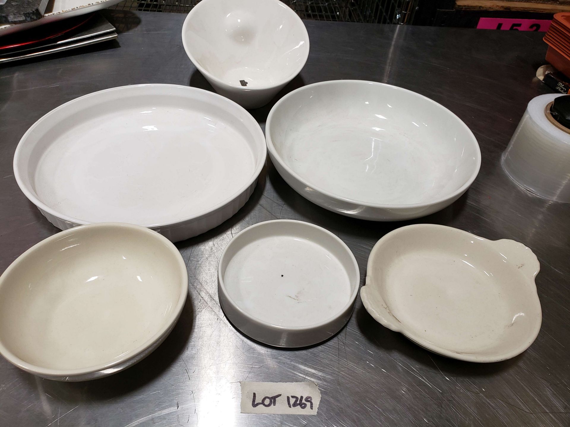 Assorted White Bowls & Dishes - 1 Lot