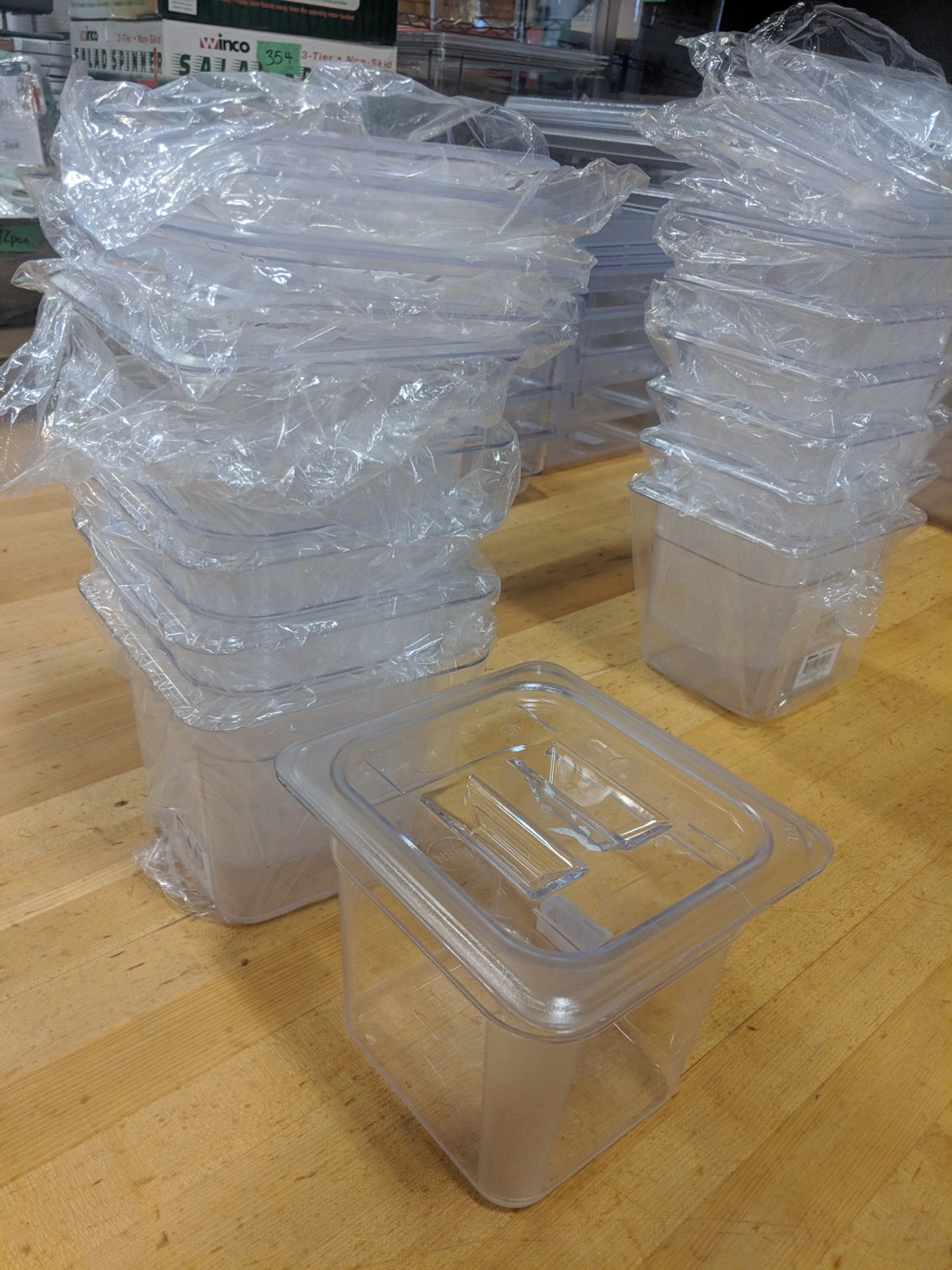 1/6 Size, 6" Deep Polycarbonate Inserts with Lids - Lot of 6 (12 Pcs) - Image 2 of 2