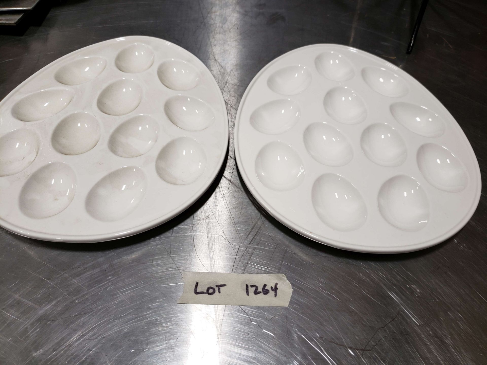 White Egg Dishes - Lot of 2