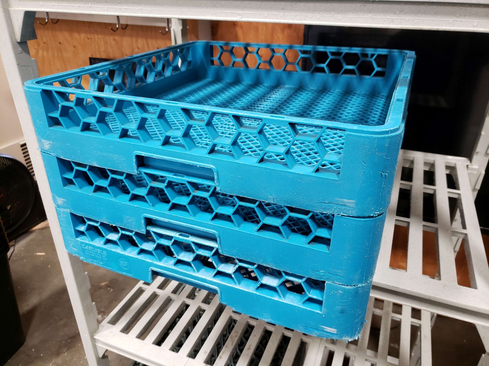 Blue Flat Dishwasher Racks - Lot of 3