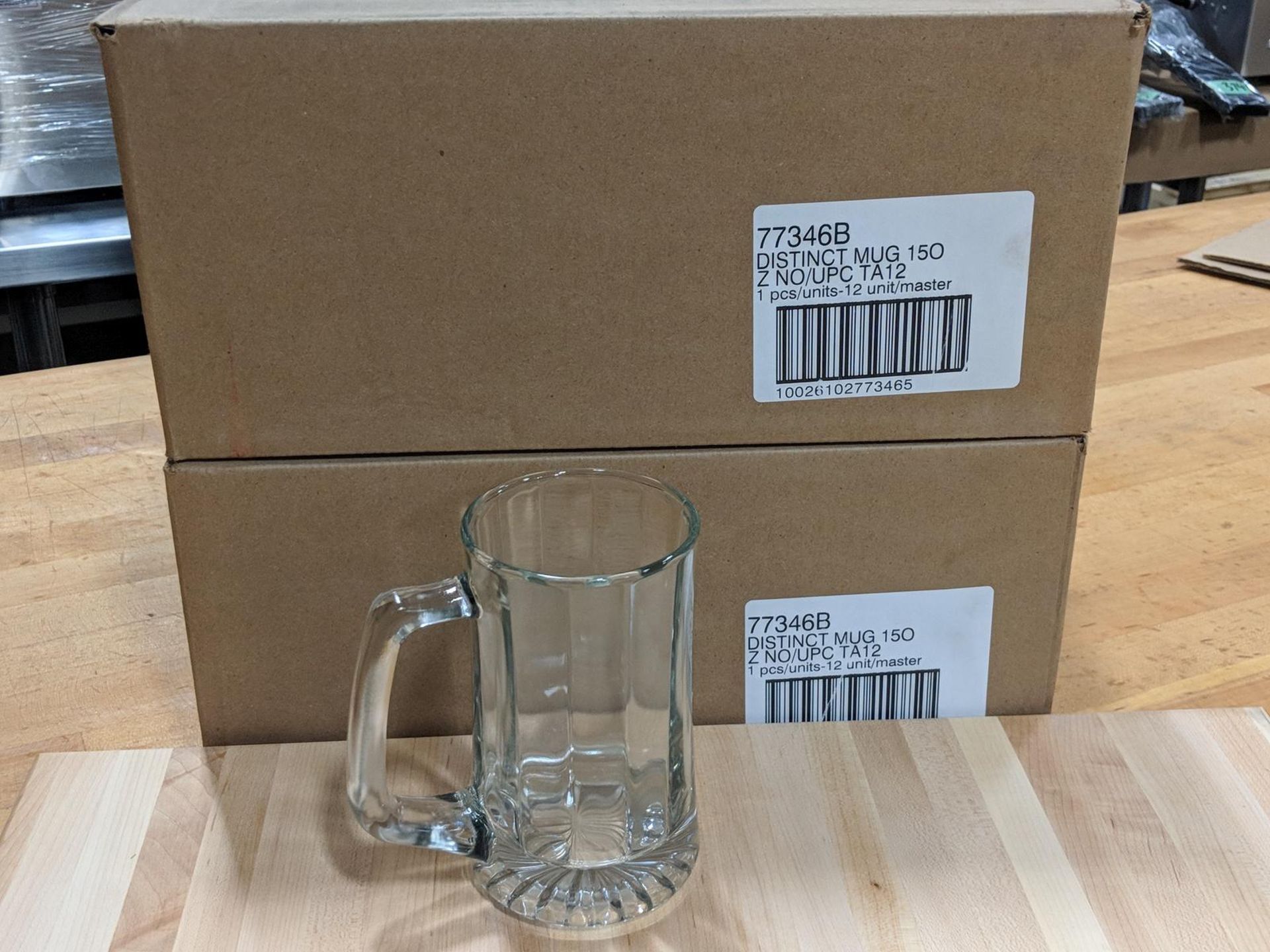 15oz/440ml Distinct Glass Mugs - Lot of 24 (2 Cases), Arcoroc 77346