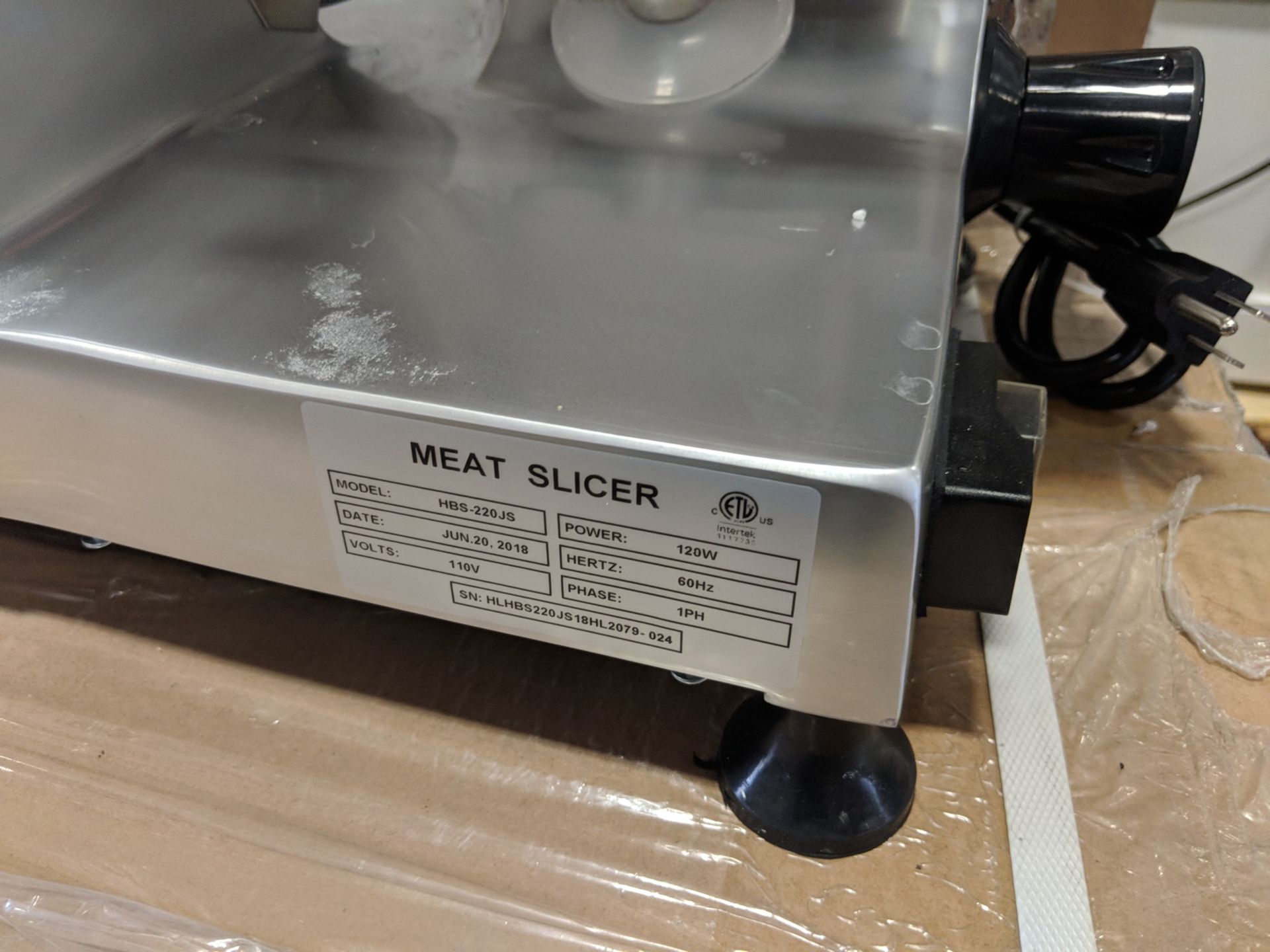 9" Medium Duty Meat Slicer, Model HBS-220JS - Image 5 of 5