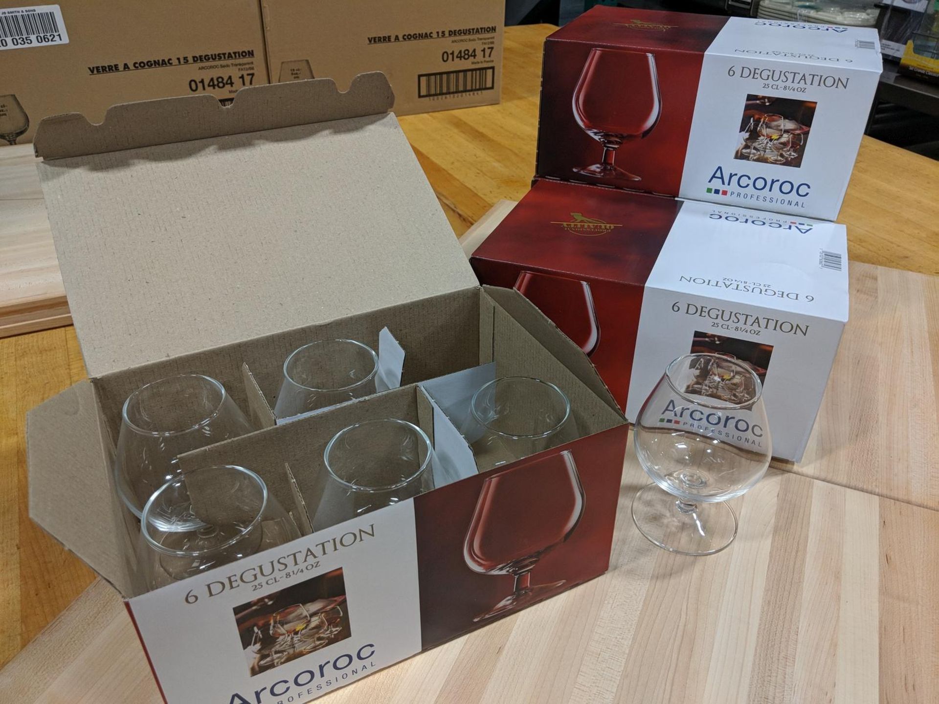 8.5oz/250ml Degustation Brandy/Cognac Glasses - Lot of 24 (1 Case/4 Boxes), Arcoroc 62661