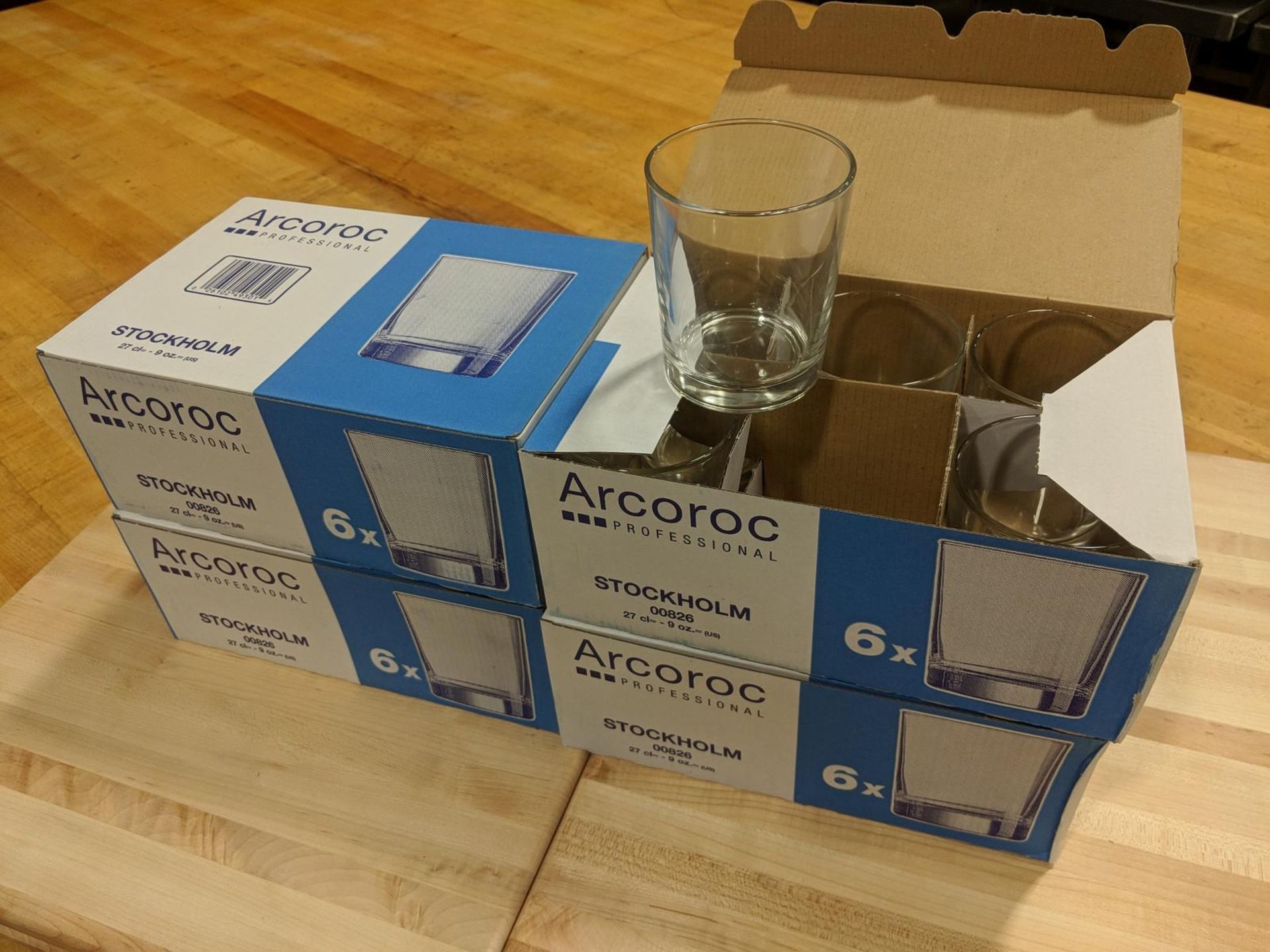 9.5oz/270ml Stockholm Old Fashioned Glasses - Lot of 24 (4 Boxes), Arcoroc 00826