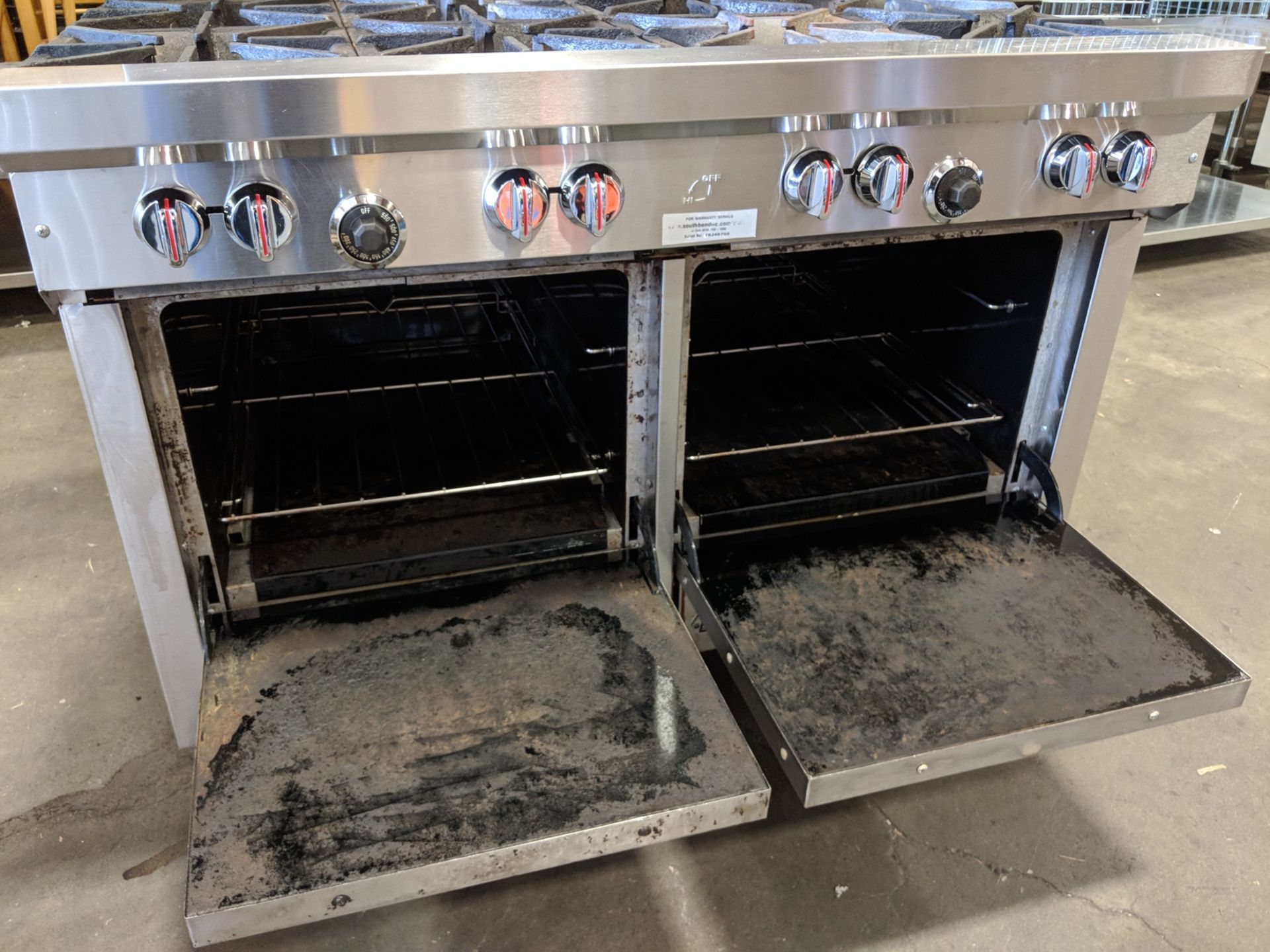 48" Southbend Four Burner Double Oven Range - Image 4 of 5