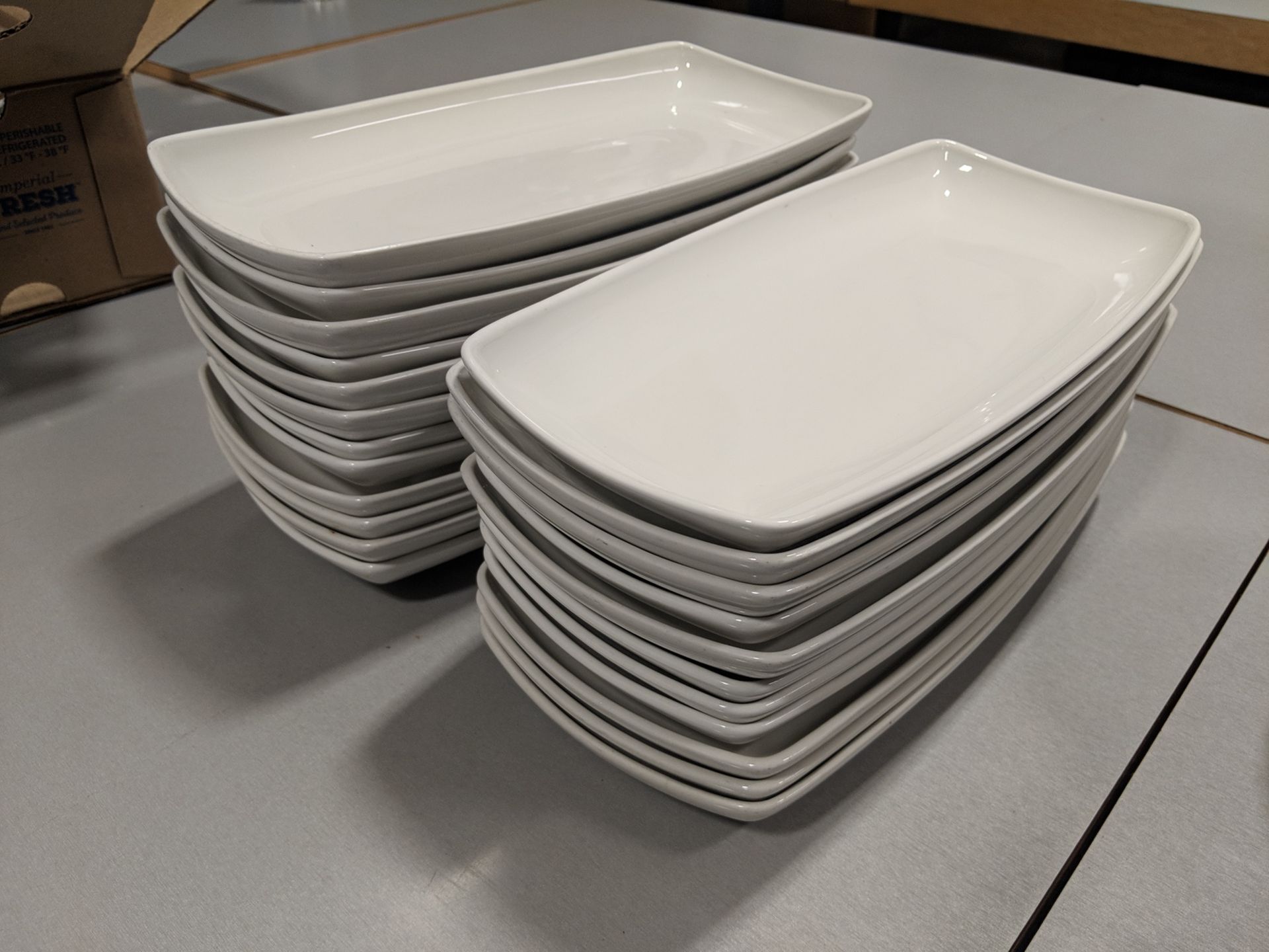 12" x 6" Ceramic Platters - Lot of 23