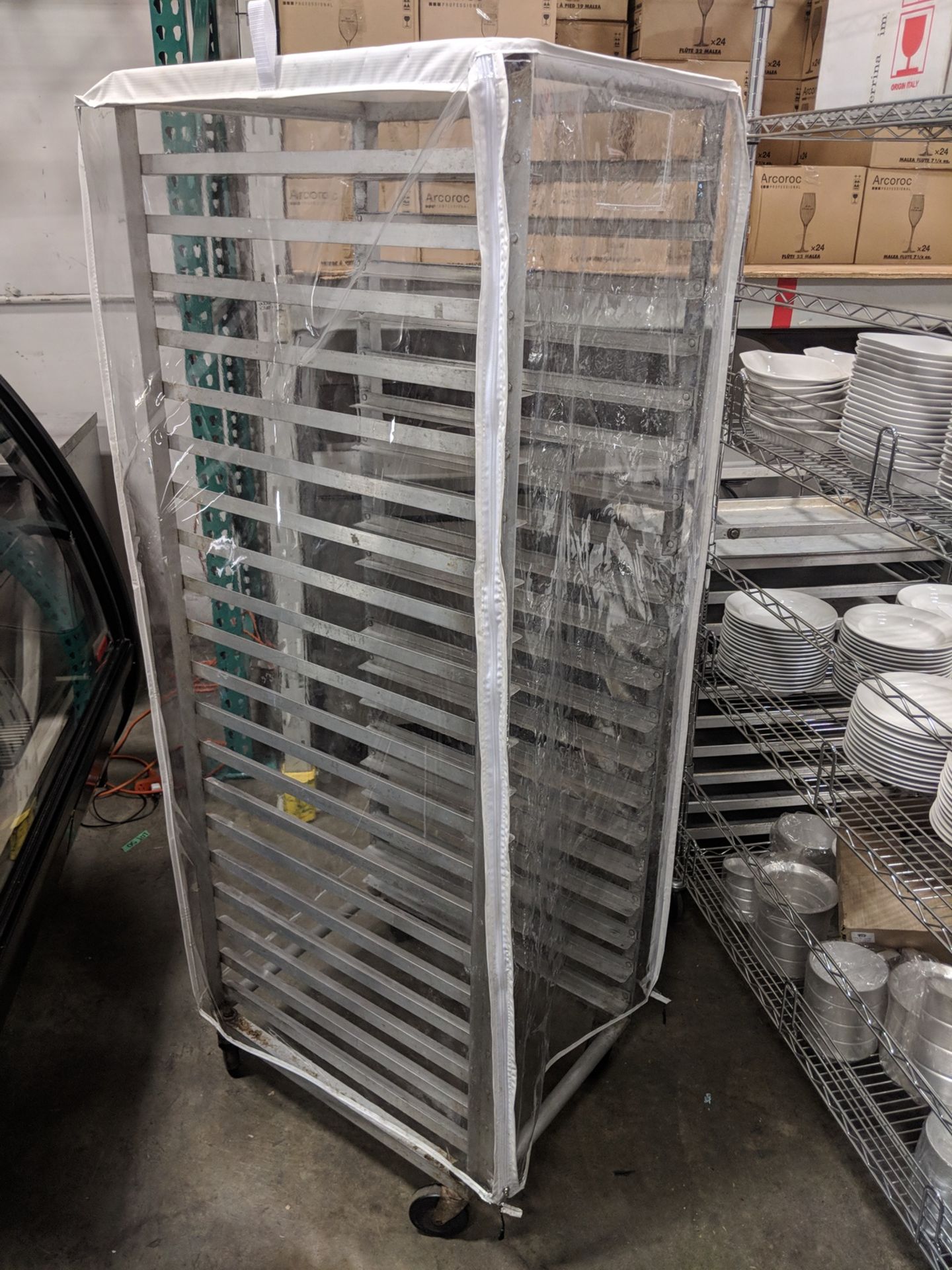 Full Size Aluminum Bun Pan Rack with Cover - Image 2 of 2