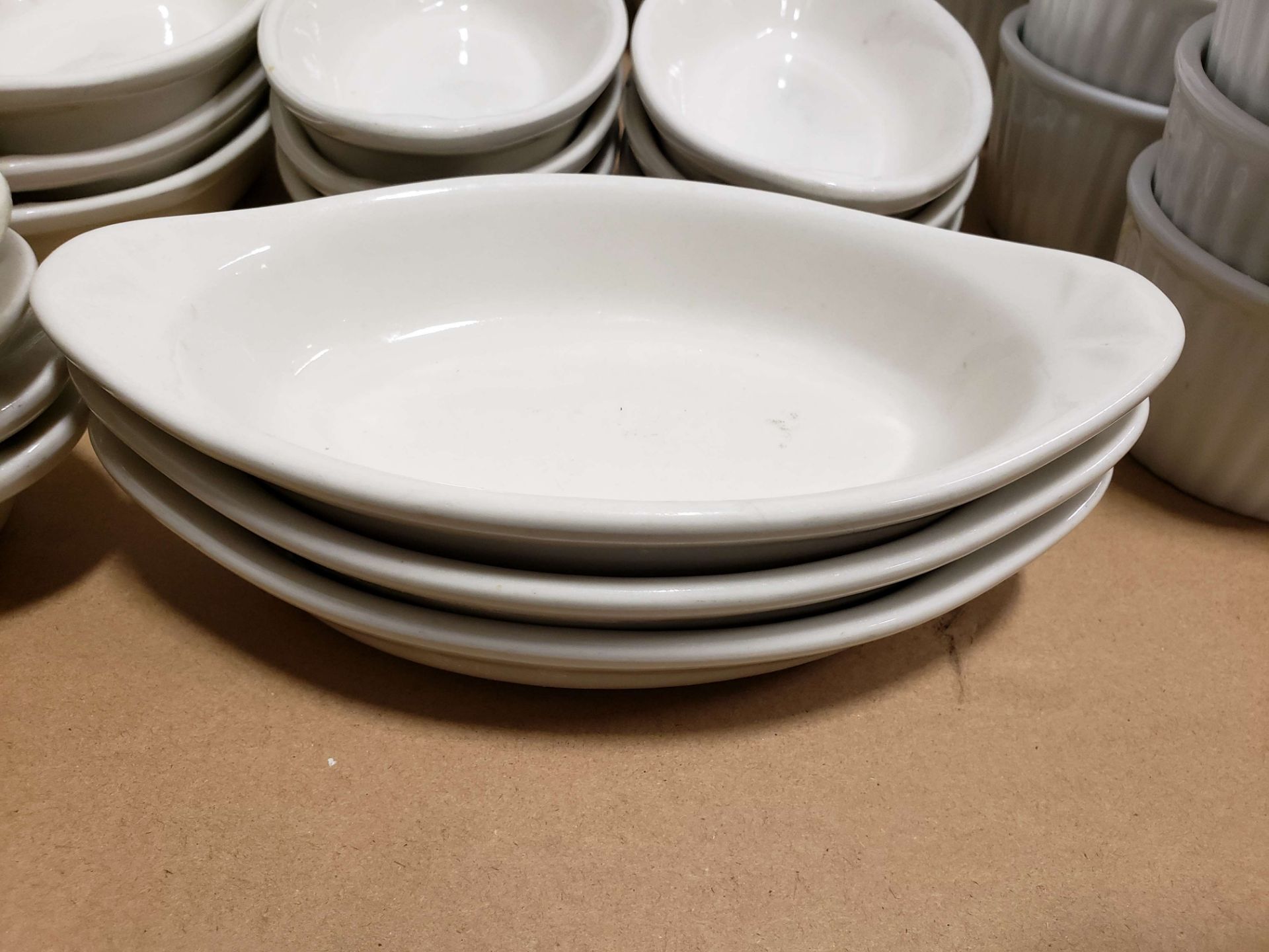 White Ceramic Lasagna / Pasta Dishes - Lot of 43