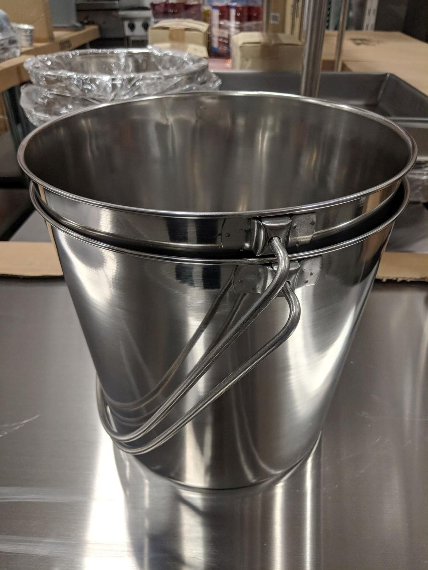 13qt Stainless Steel Utility Pails - Lot of 2 - Image 3 of 4