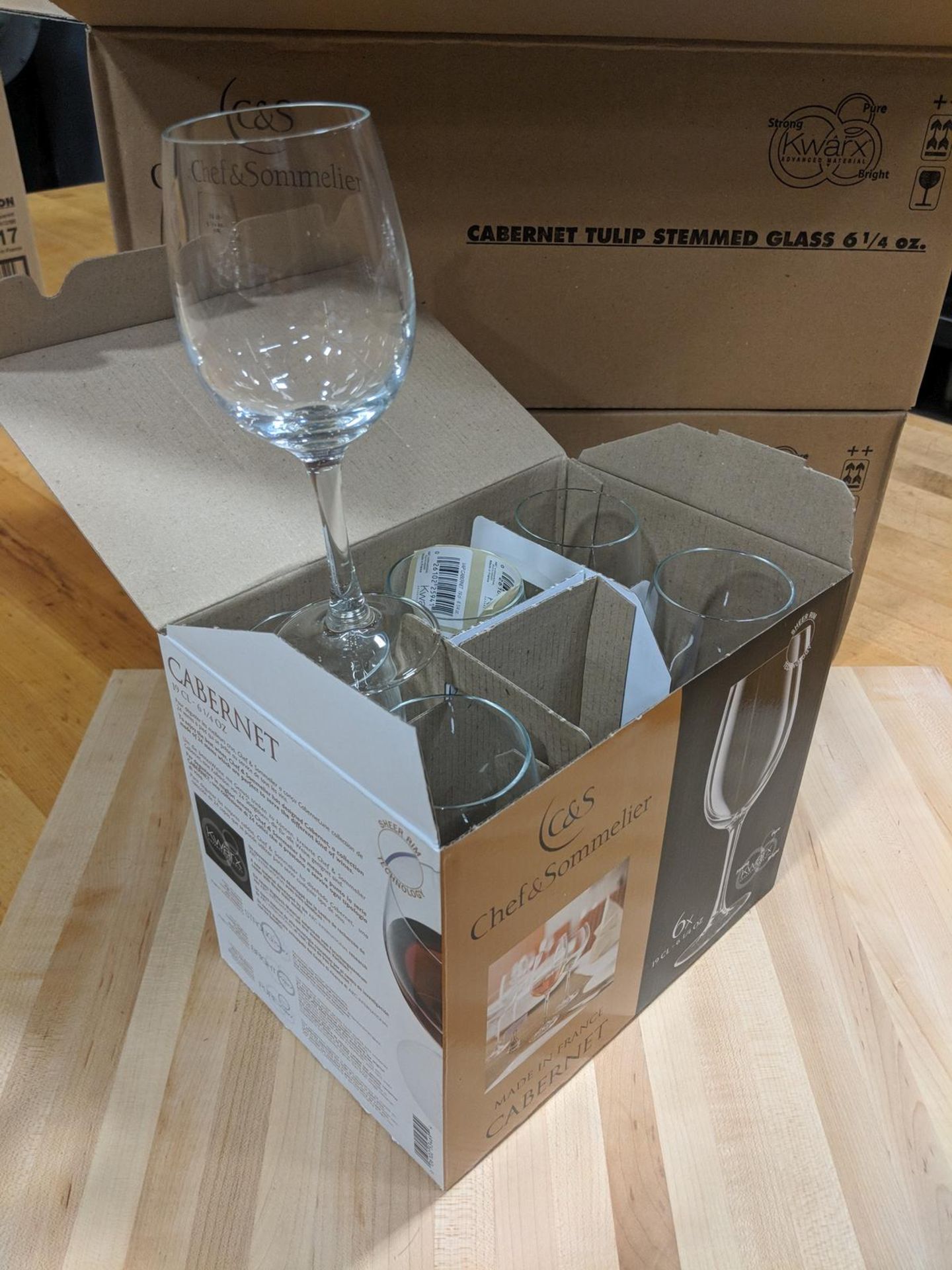 6.25oz/190ml Cabernet Tulip Glasses - Lot of 24 (1 Case/4 Boxes), Chef & Sommelier 53468 - Image 2 of 2