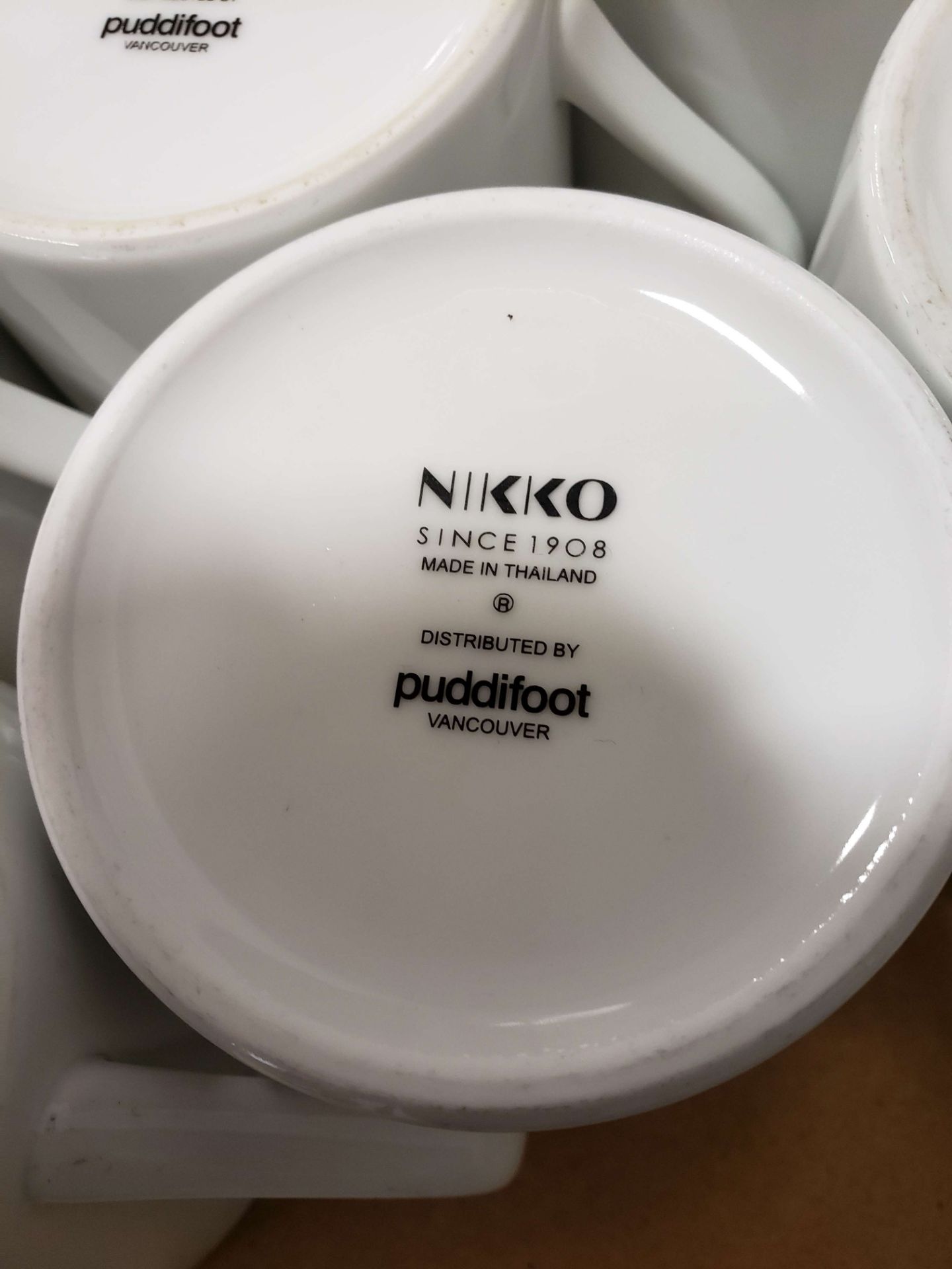 6 oz White Puddifoot "Nikko" Coffee Mug - Lot of 22 - Image 2 of 3