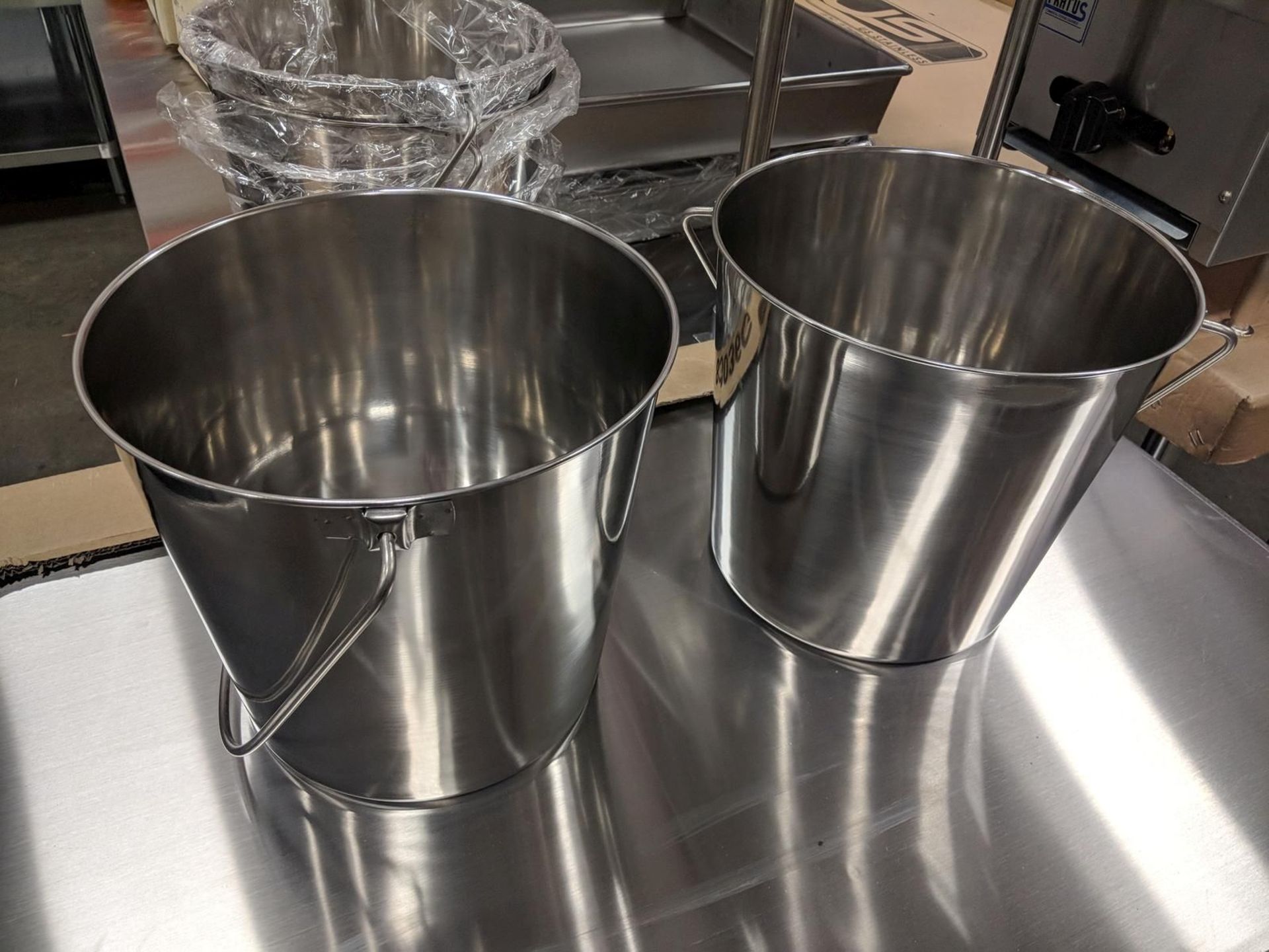 13qt Stainless Steel Utility Pails - Lot of 2