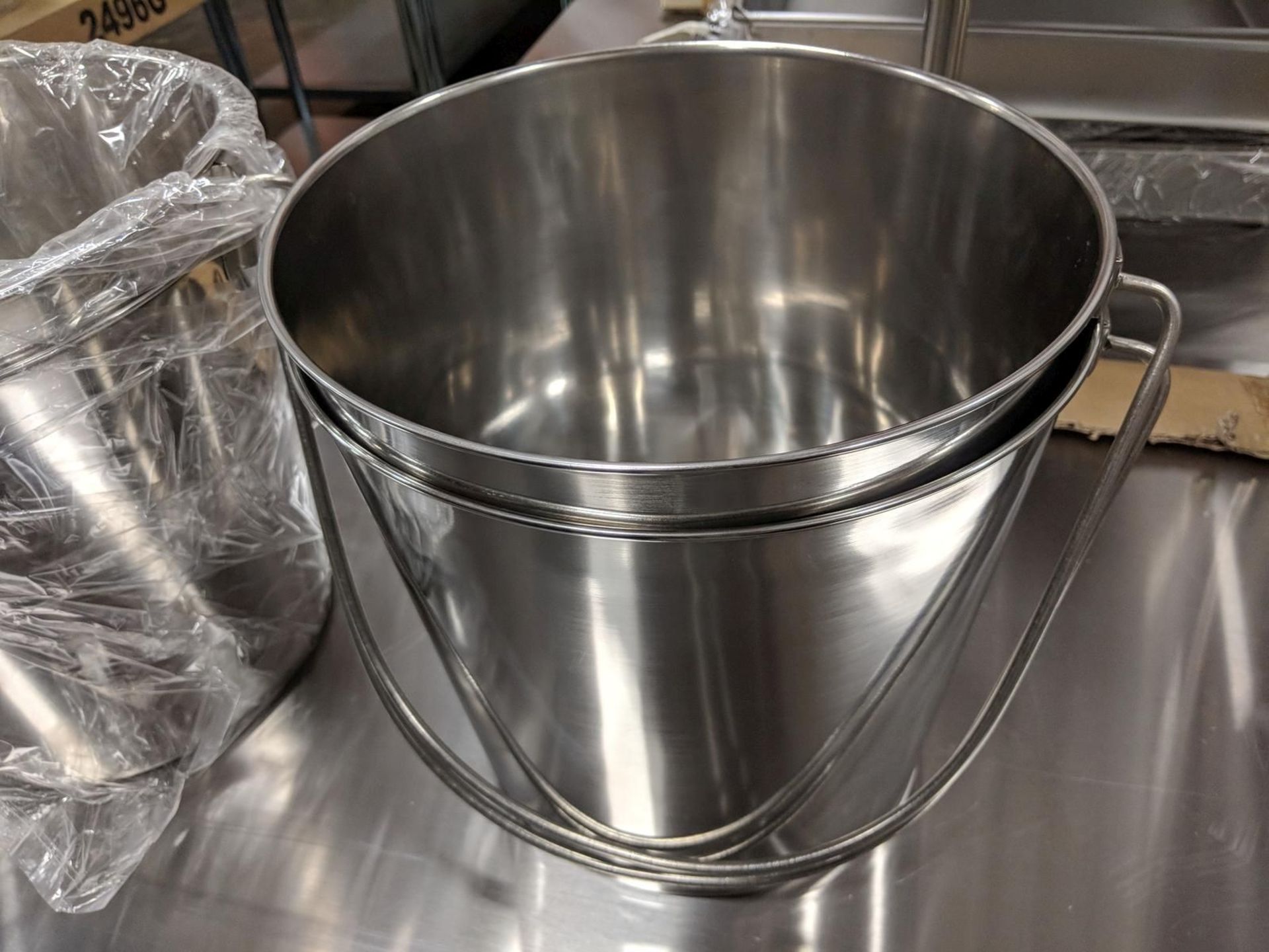 13qt Stainless Steel Utility Pails - Lot of 2 - Image 4 of 4