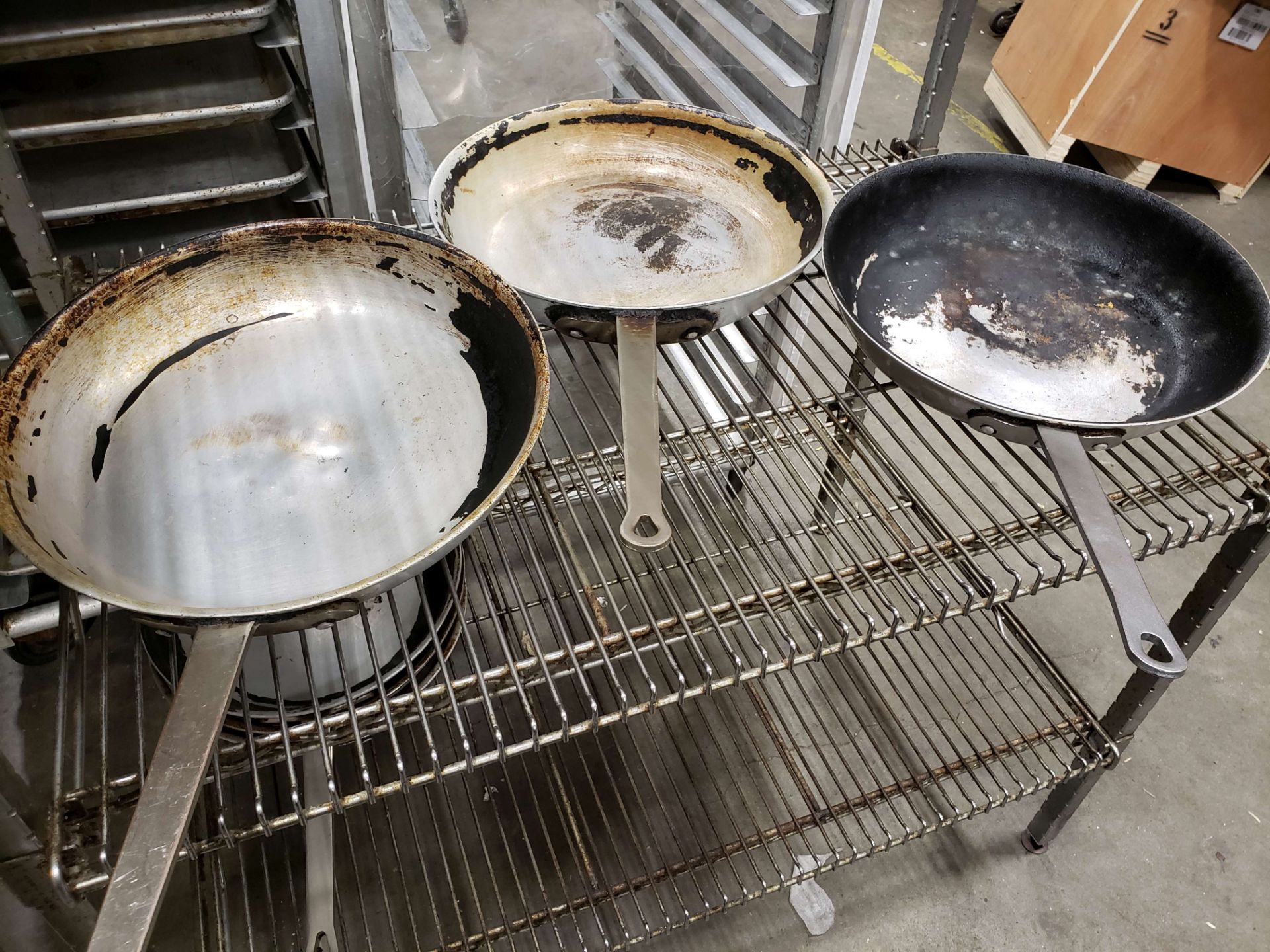 14" Aluminum Fry Pans - Lot of 3