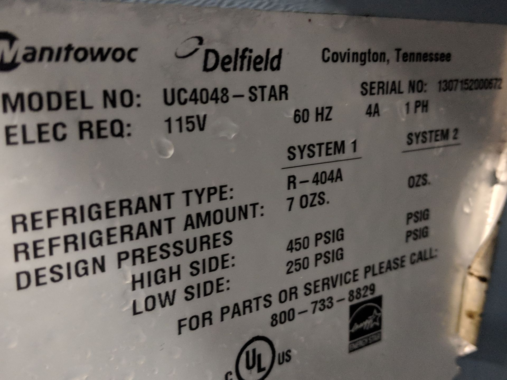 Delfield 48" Undercounter Cooler, model UC-4048 - Image 3 of 3